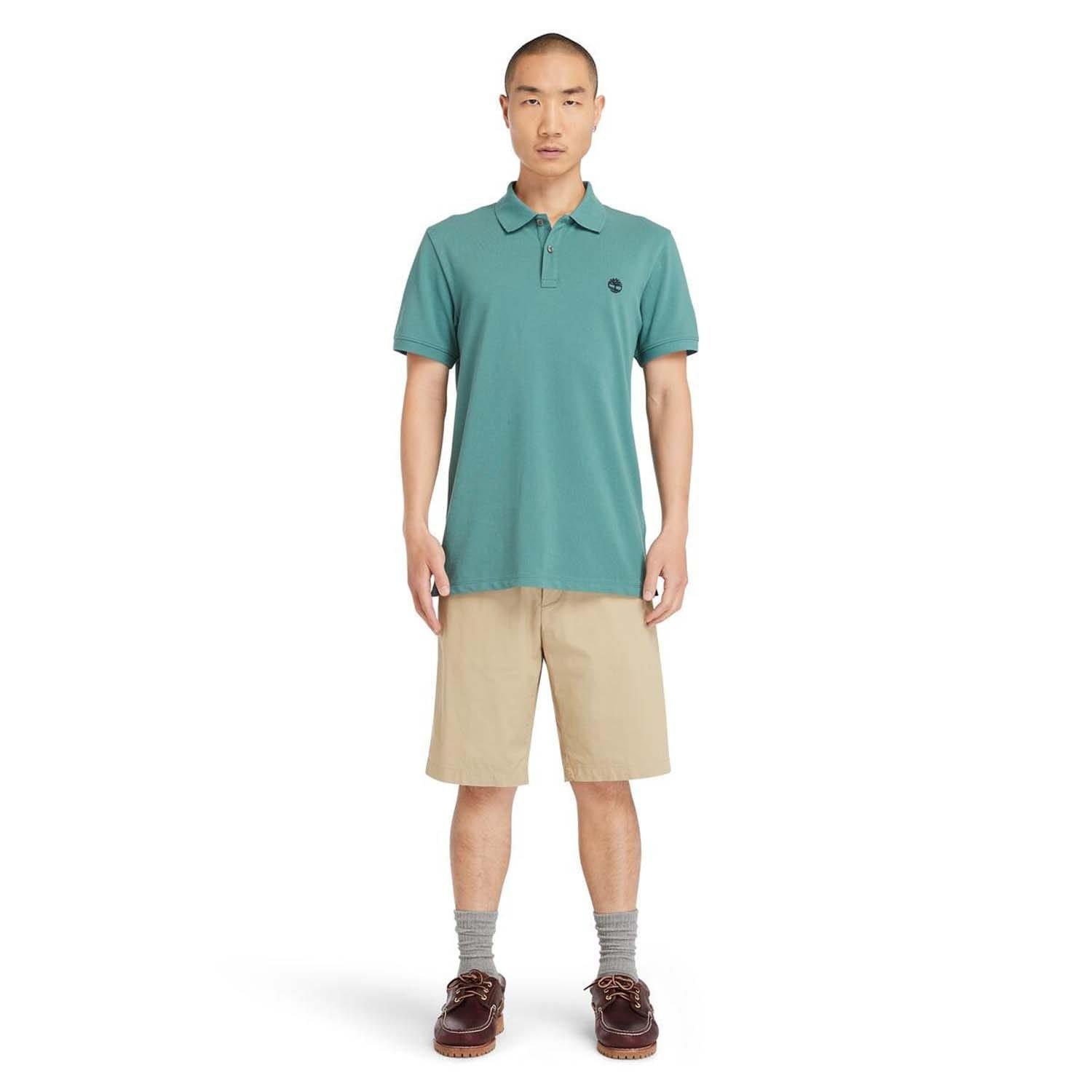 Teal - Timberland - Oyster River Logo Short Sleeve Polo Shirt - 3