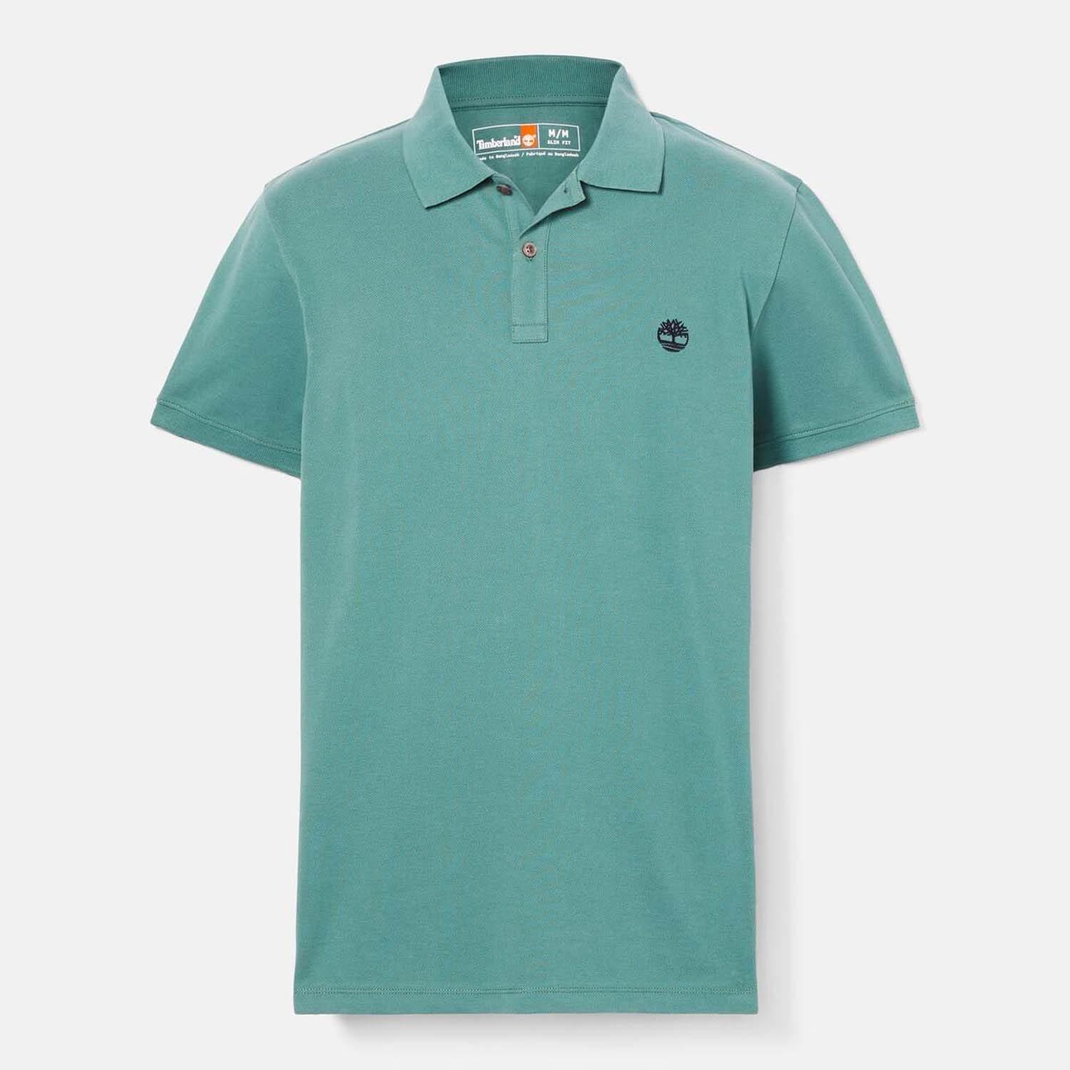 Teal - Timberland - Oyster River Logo Short Sleeve Polo Shirt - 4