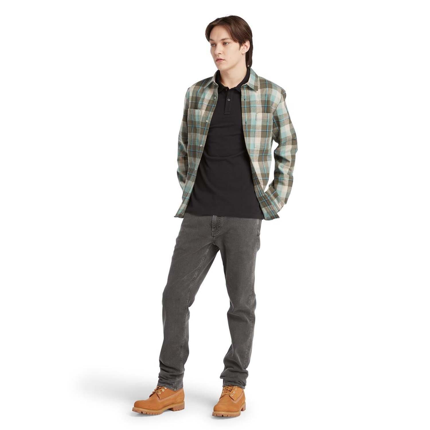 Black - Timberland - Oyster River Logo Short Sleeve Polo Shirt - 5