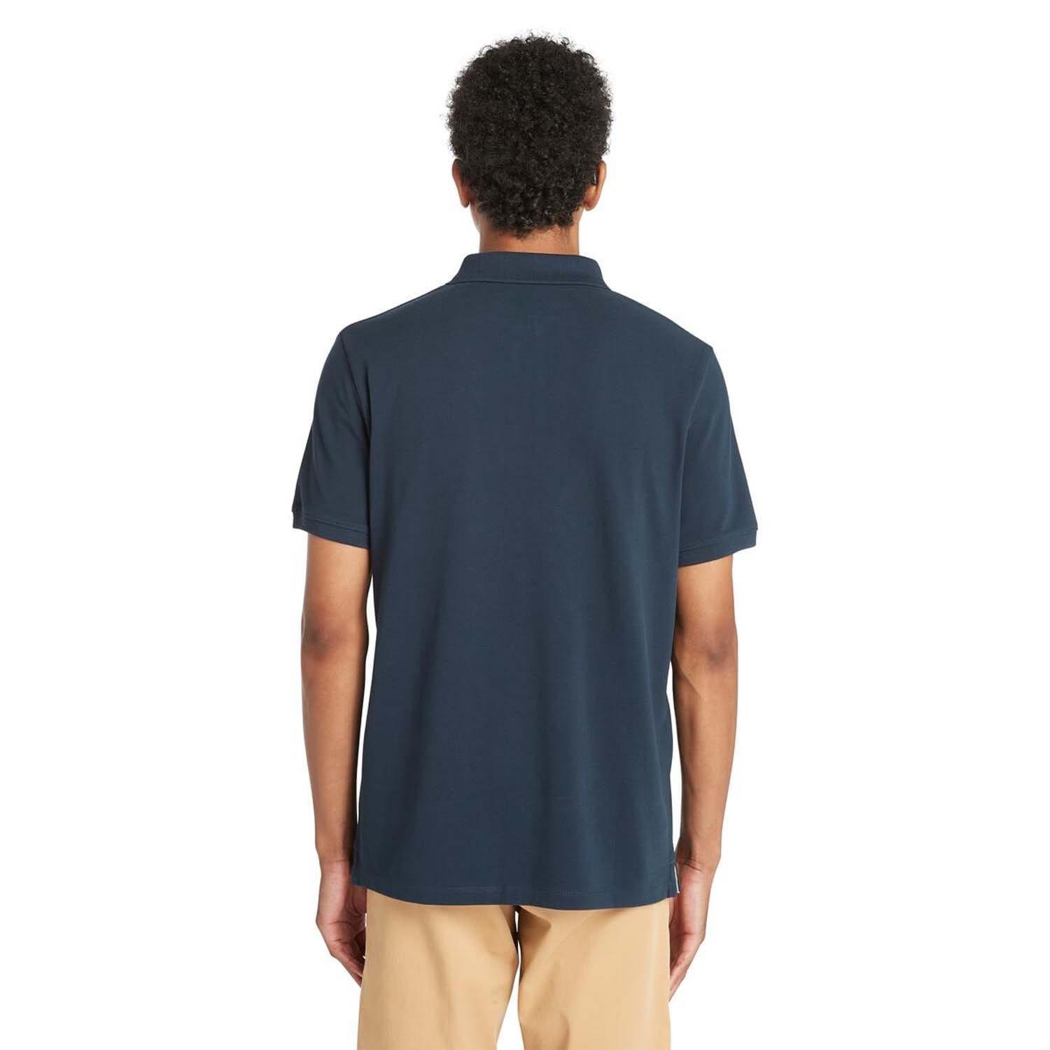 Navy - Timberland - Oyster River Logo Short Sleeve Polo Shirt - 2