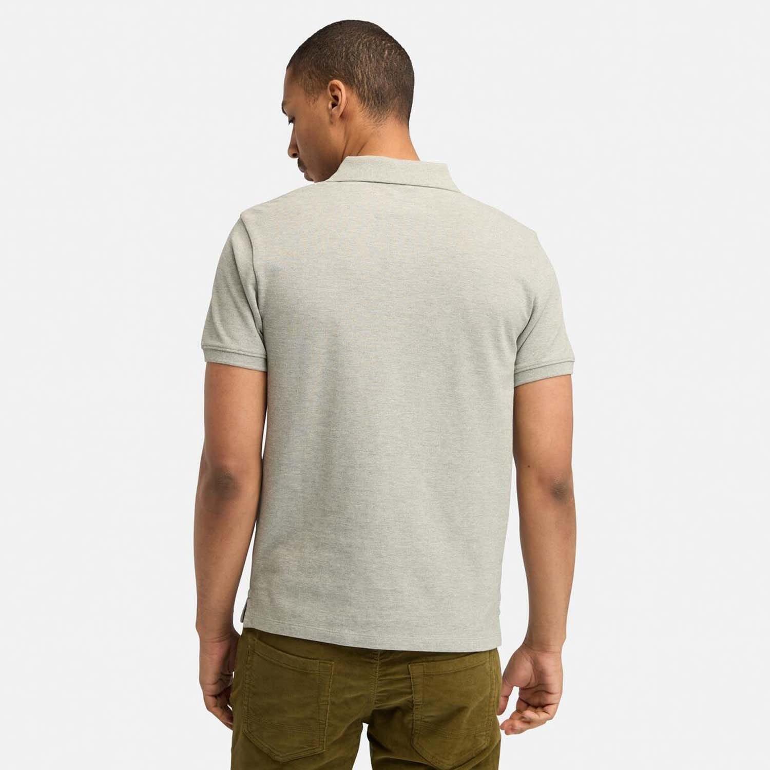 Grey - Timberland - Oyster River Logo Short Sleeve Polo Shirt - 2