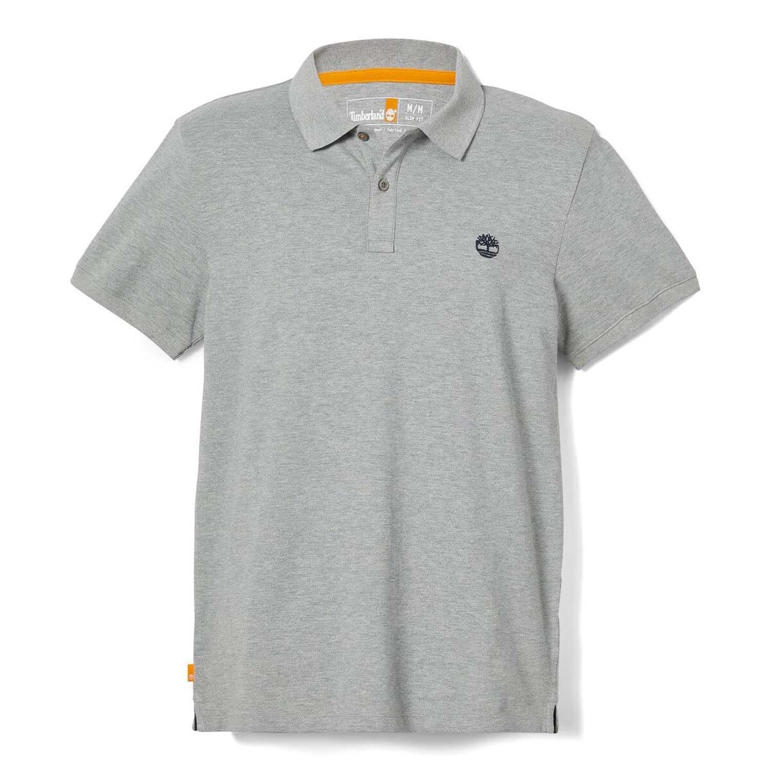 Grey - Timberland - Oyster River Logo Short Sleeve Polo Shirt - 4