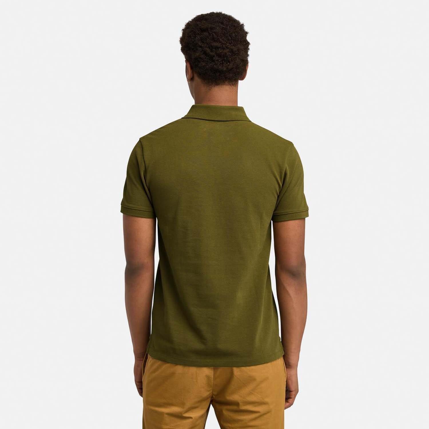 Olive - Timberland - Oyster River Logo Short Sleeve Polo Shirt - 2