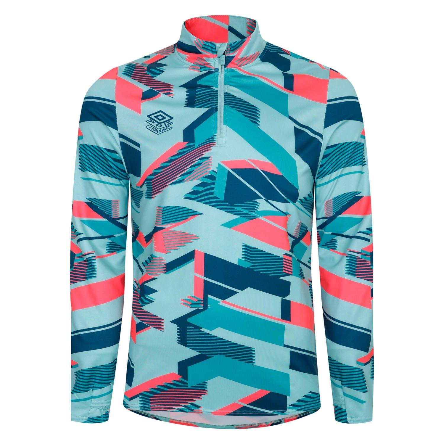 Blue Pink - Umbro - Premier Graphic Warm Up Mid Layer Top
