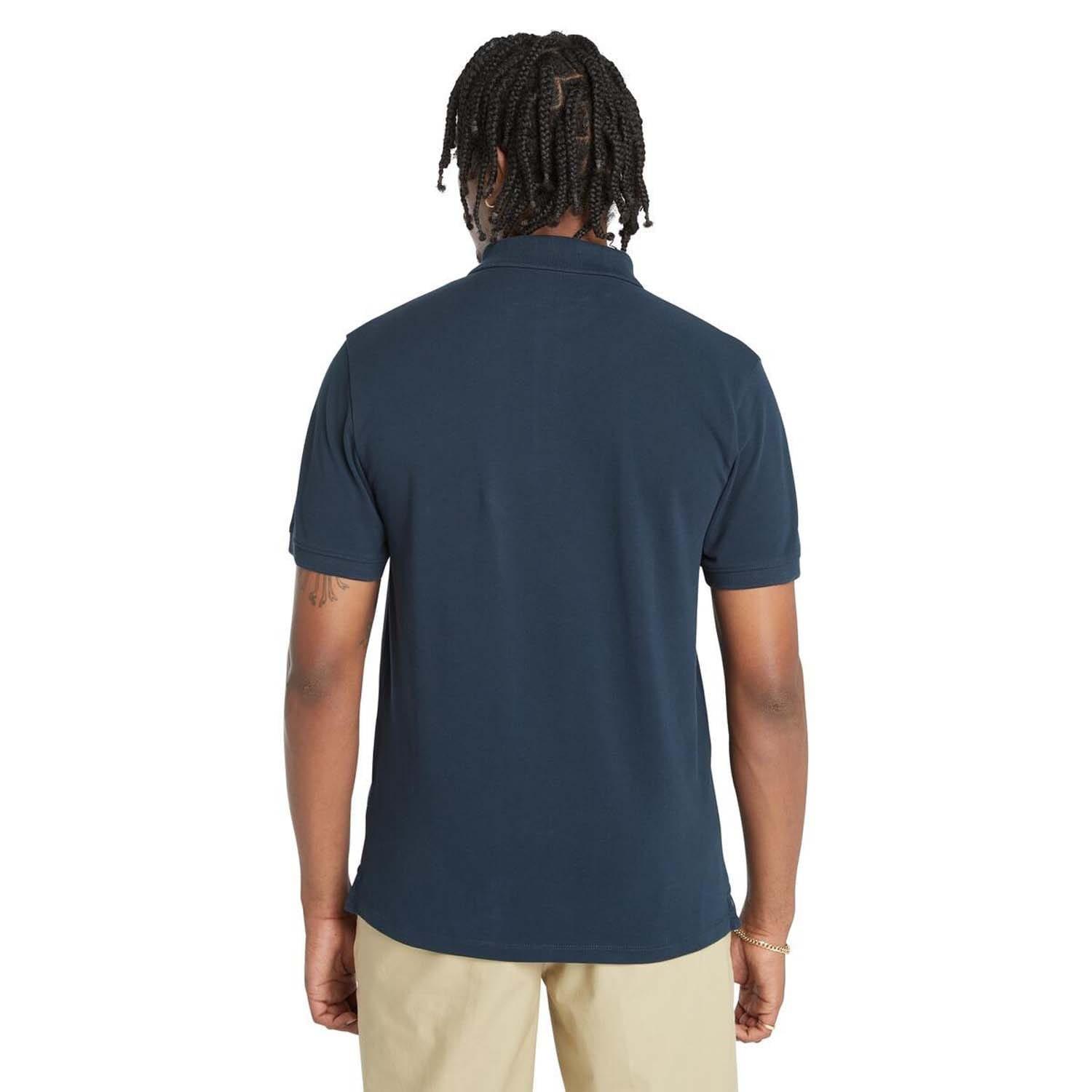 Navy - Timberland - Oyster River Logo Short Sleeve Polo Shirt - 2