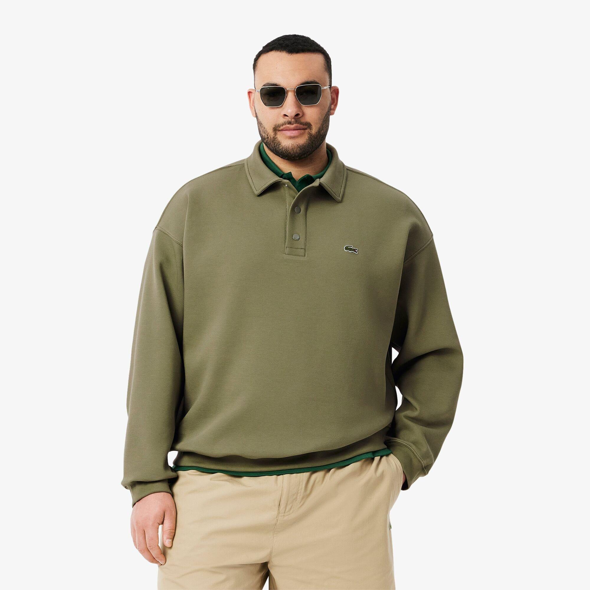 Green - Lacoste - Loose-Fit Pique Sweatshirt - 2