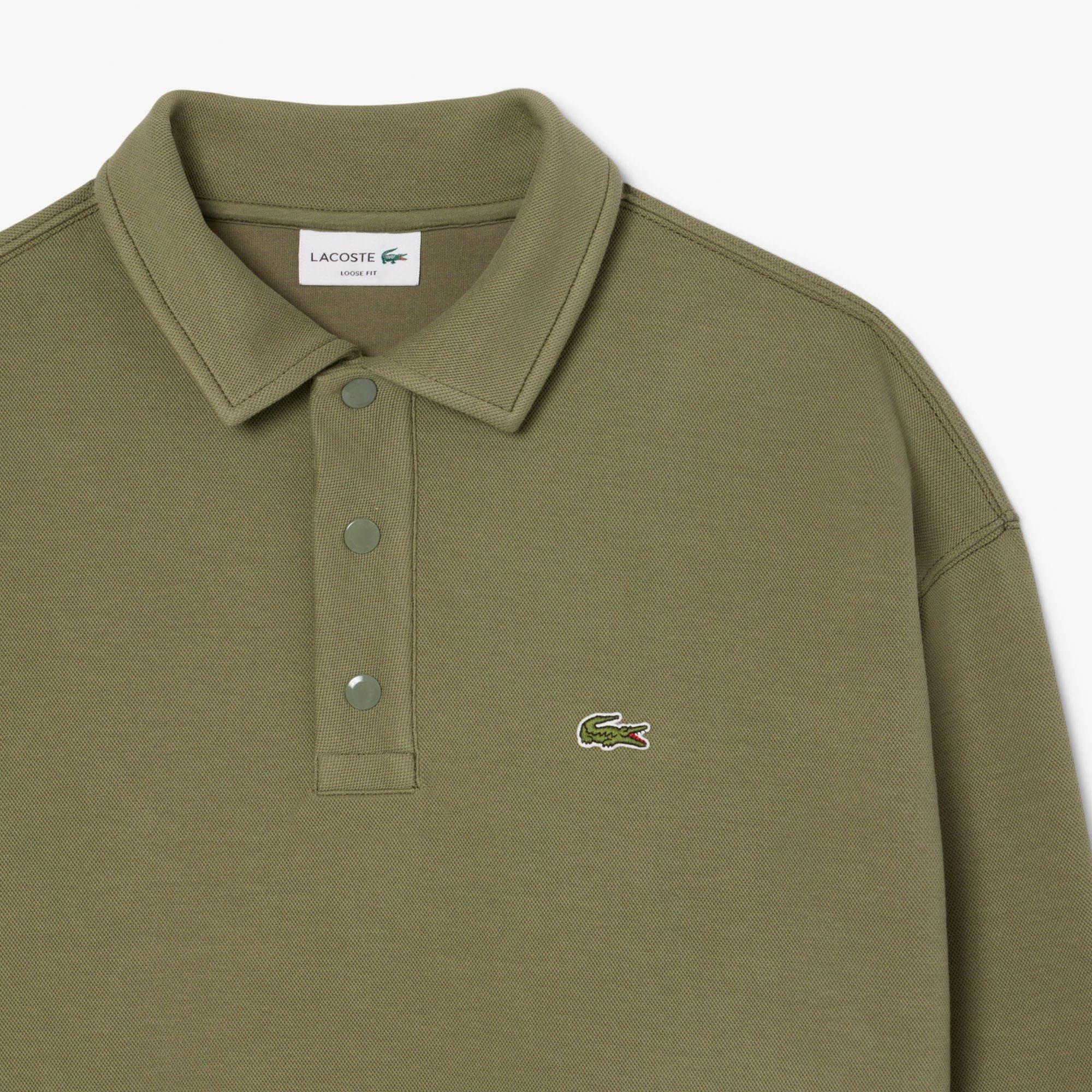 Green - Lacoste - Loose-Fit Pique Sweatshirt - 5