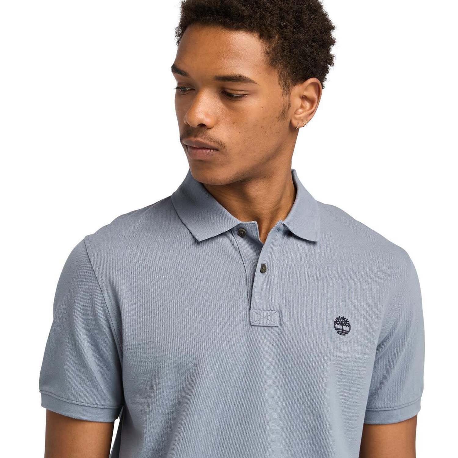 Grey - Timberland - Millers River Pique Polo Shirt - 4