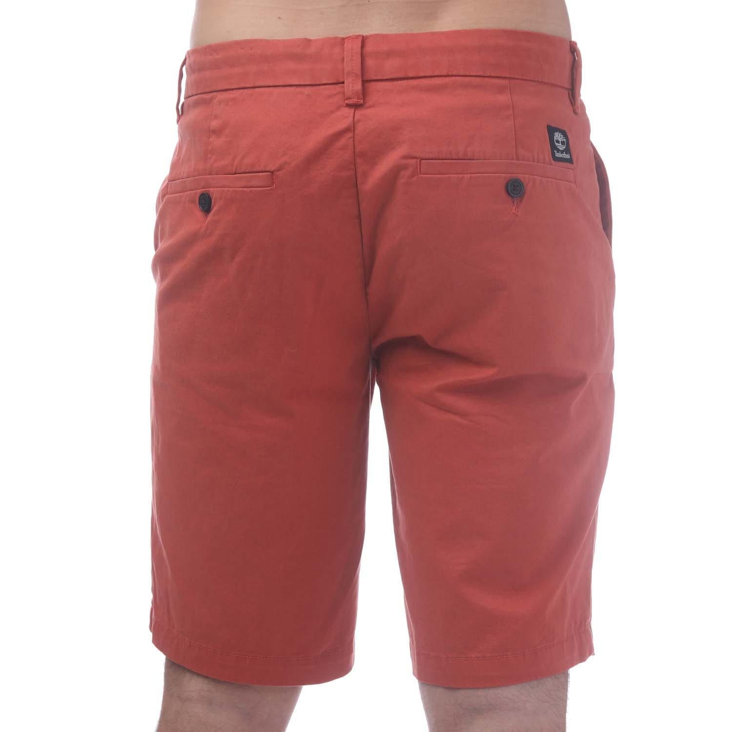 Red - Timberland - Claremount Twill Chino Shorts - 2