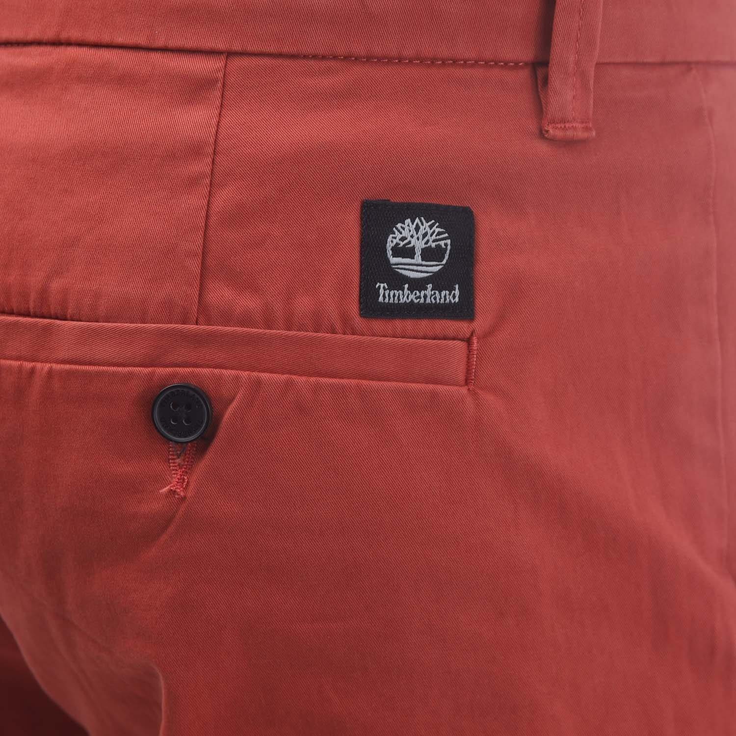Red - Timberland - Claremount Twill Chino Shorts - 3