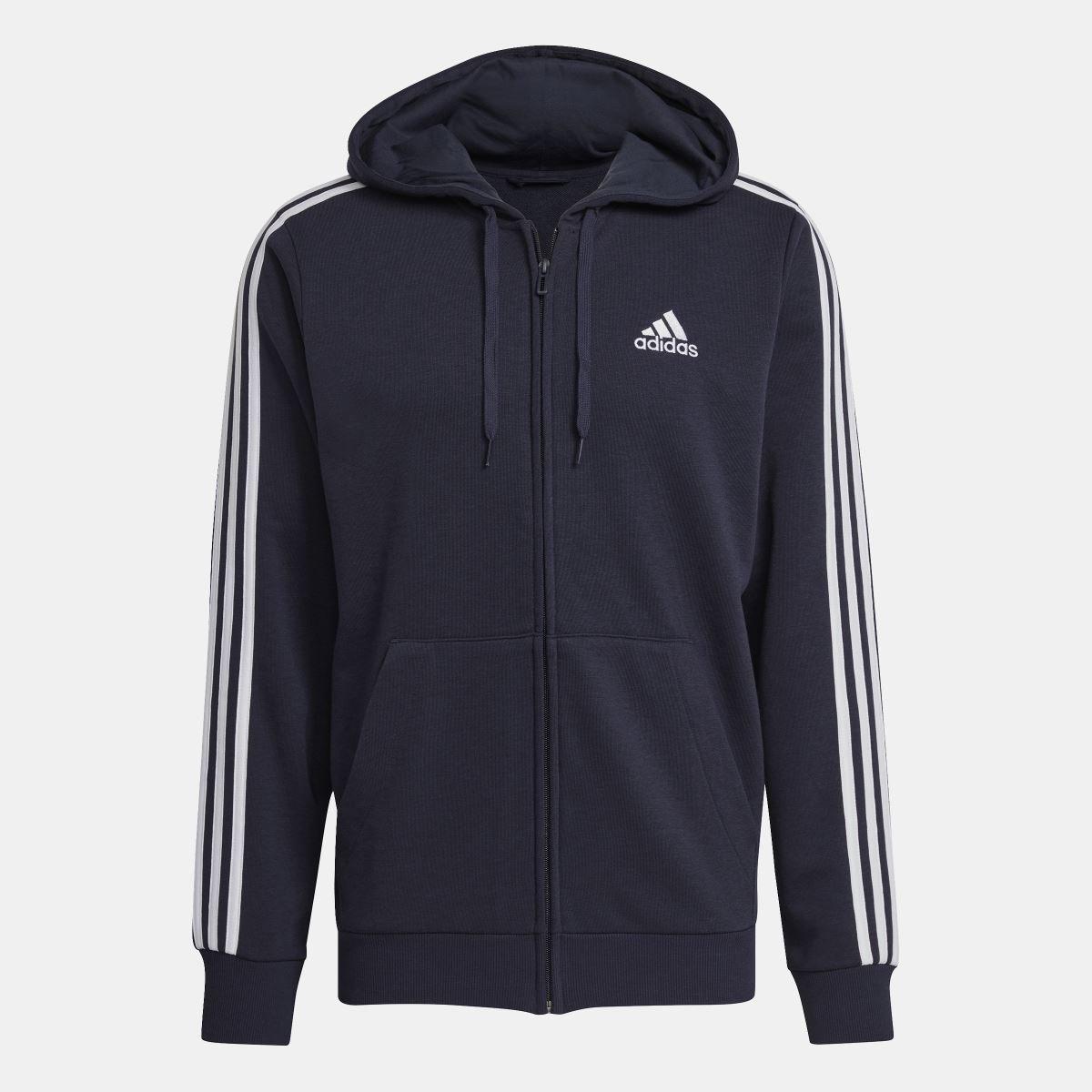 Inkwell - adidas - Essentials 3-Stripes Full-Zip Hoodie - 1