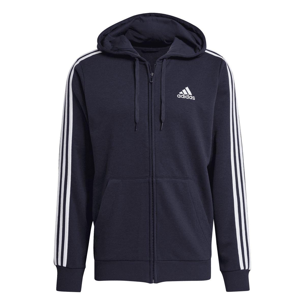 Inkwell - adidas - Essentials 3-Stripes Full-Zip Hoodie - 2