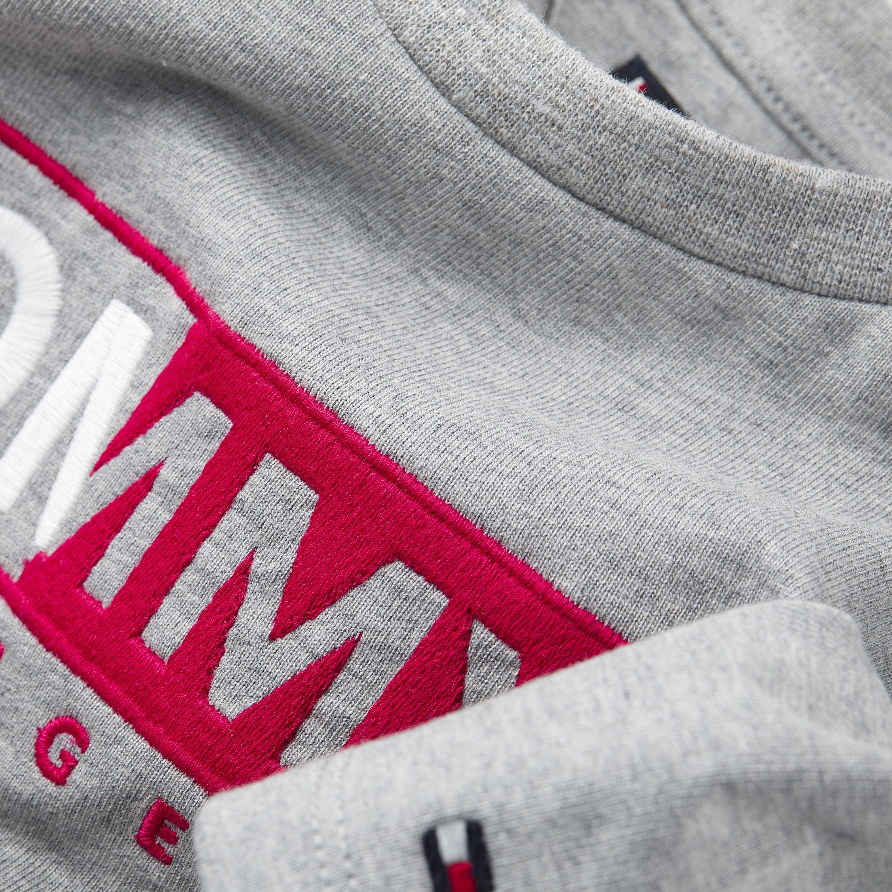 Lichtgrijs - Tommy Hilfiger - Embroidered Logo T-Shirt - 3