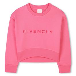 GIVENCHY Logo Cropped Crewneck Jumper Juniors