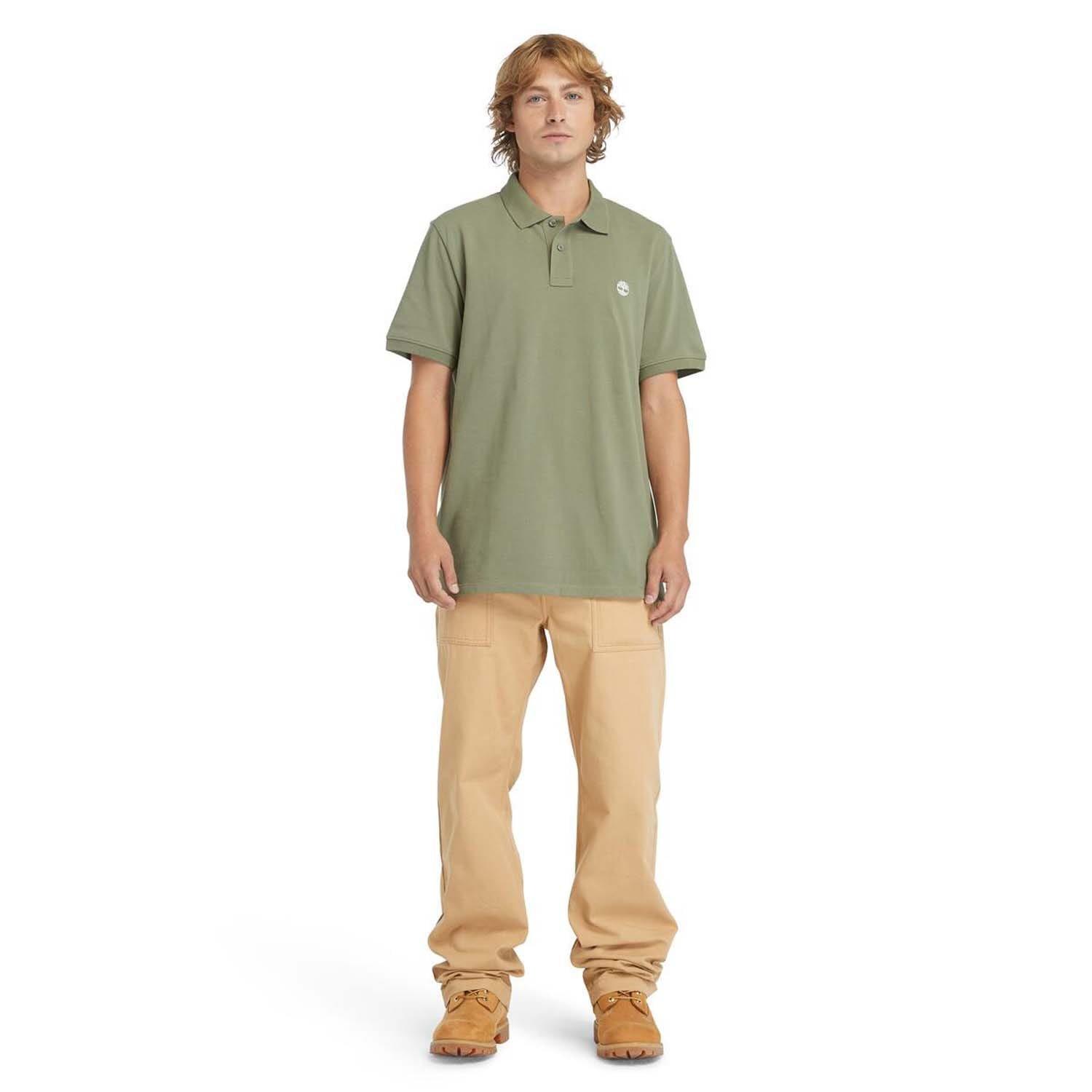 Green - Timberland - Oyster River Logo Short Sleeve Polo Shirt - 3