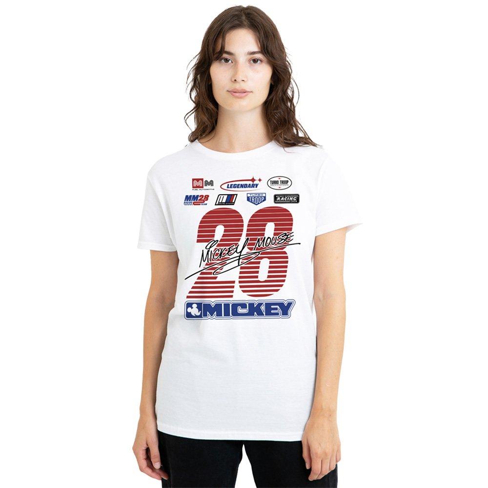 White - Disney - Mickey Mouse Racing Logos T-Shirt White - 1
