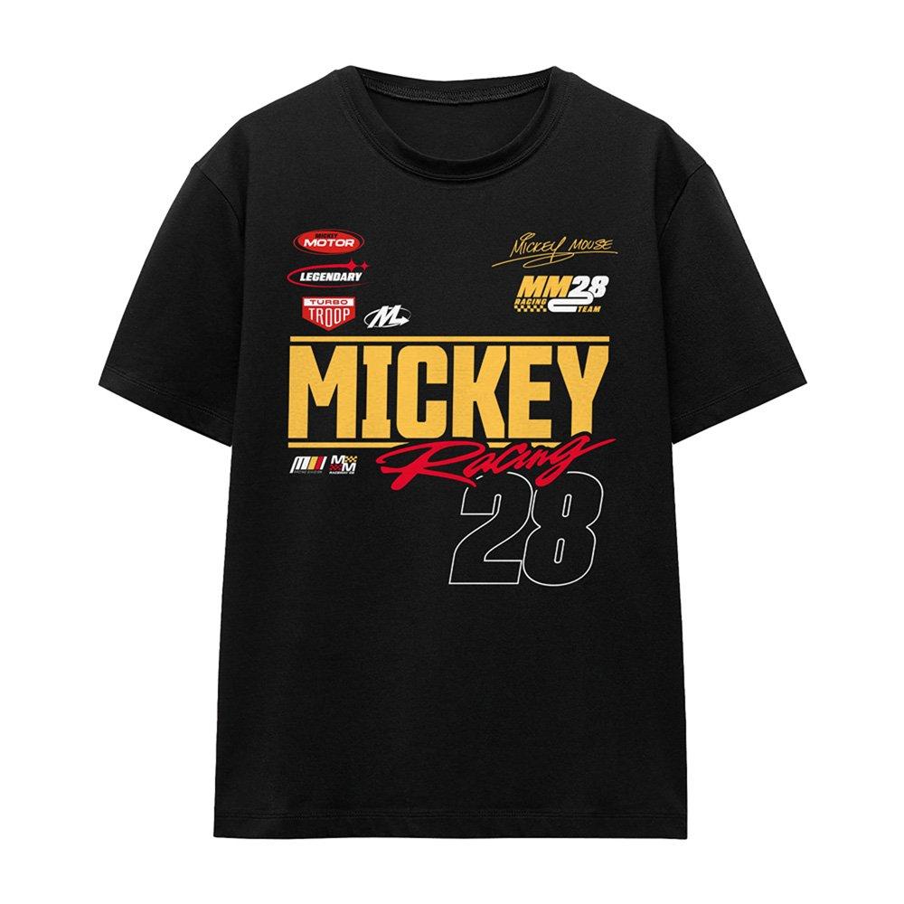 Black - Disney - Mickey Mouse Racing 28 T-Shirt Black - 4