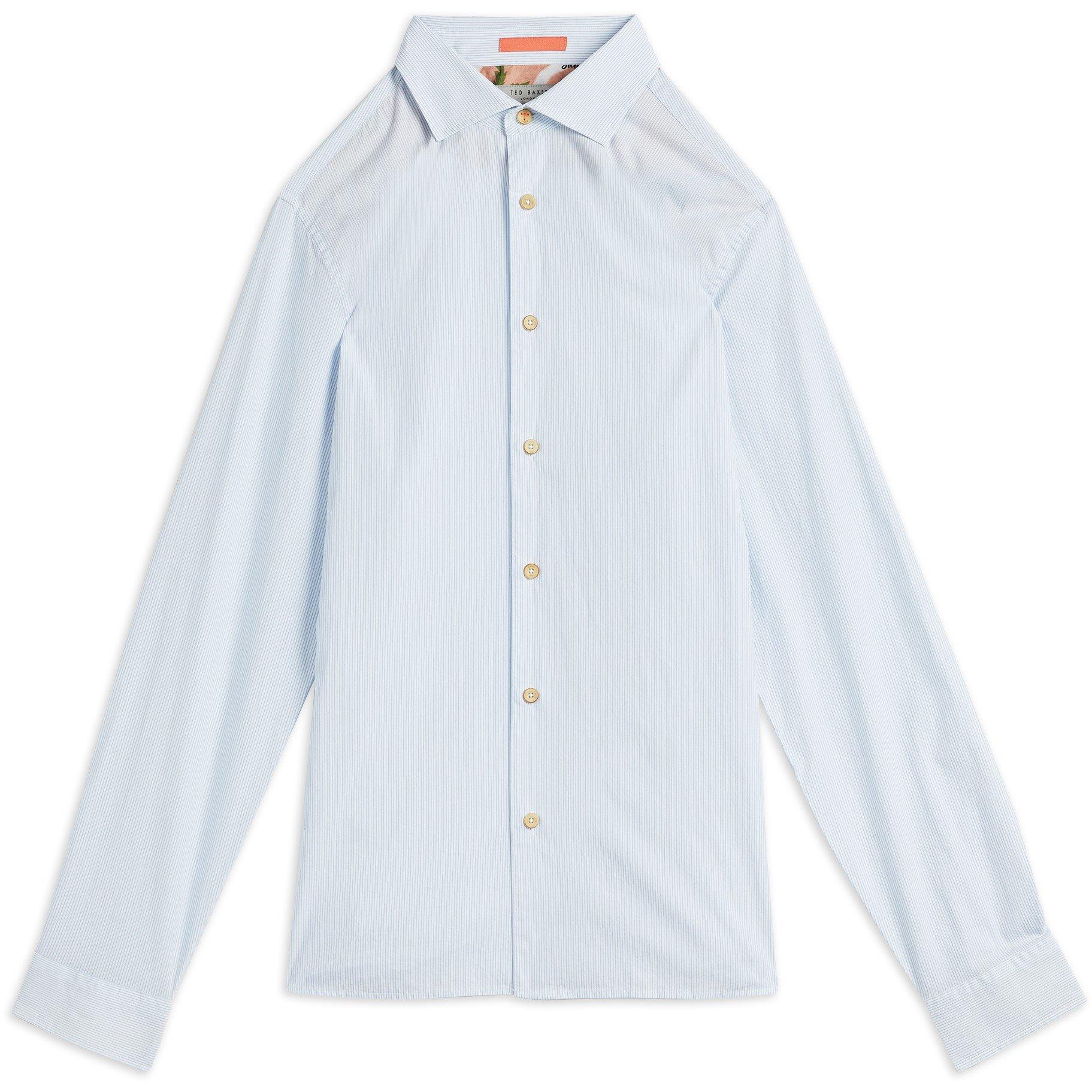 Blue - Ted Baker - Men's Short-Sleeve Plain Shirt - 1
