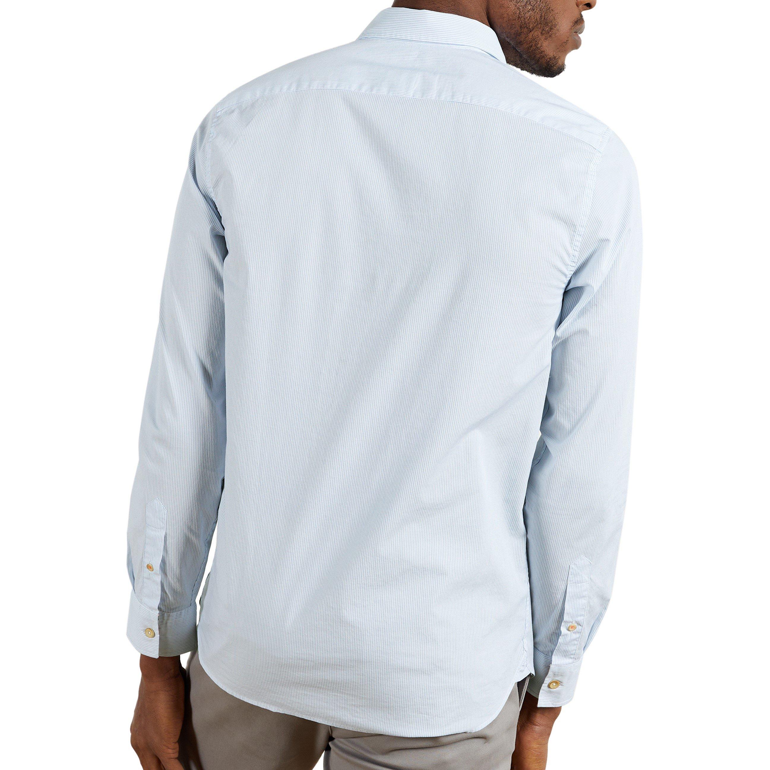 Blau - Ted Baker - Men's Short-Sleeve Plain Shirt - 3