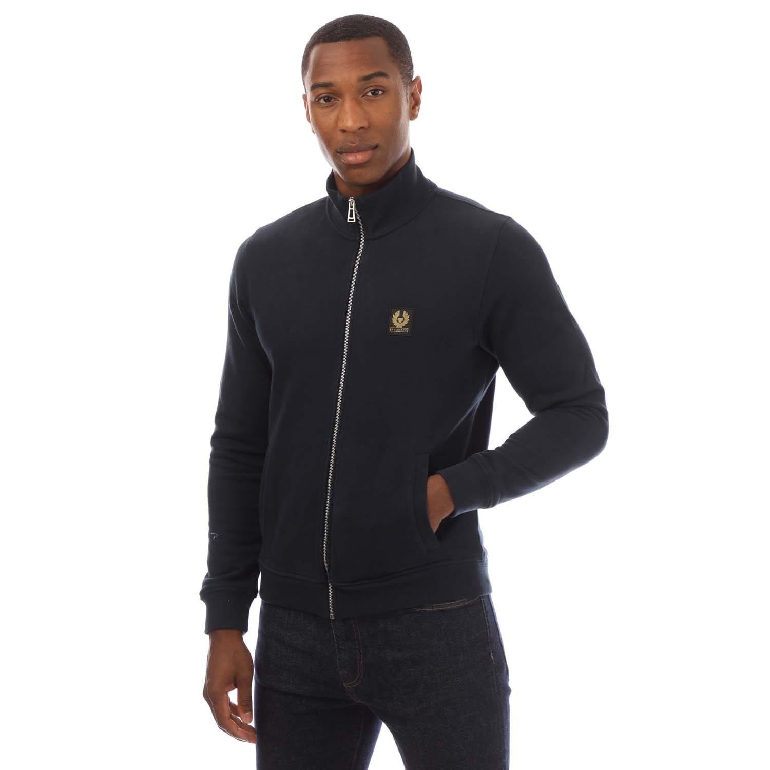 Belstaff Men's Cotton Full-Zip Sweatshirt - Inkwell - S