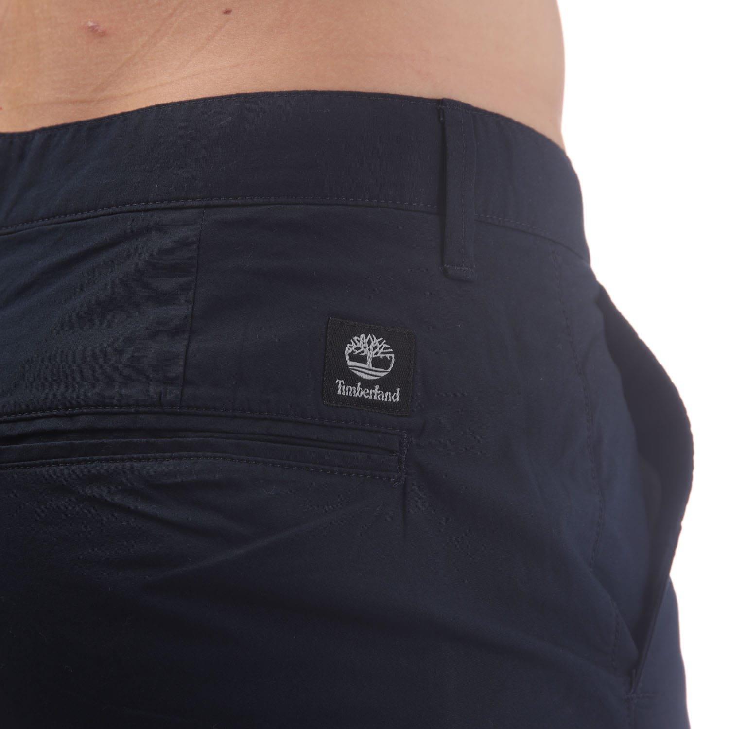 Navy - Timberland - Topsfield Poplin Chino Shorts - 3