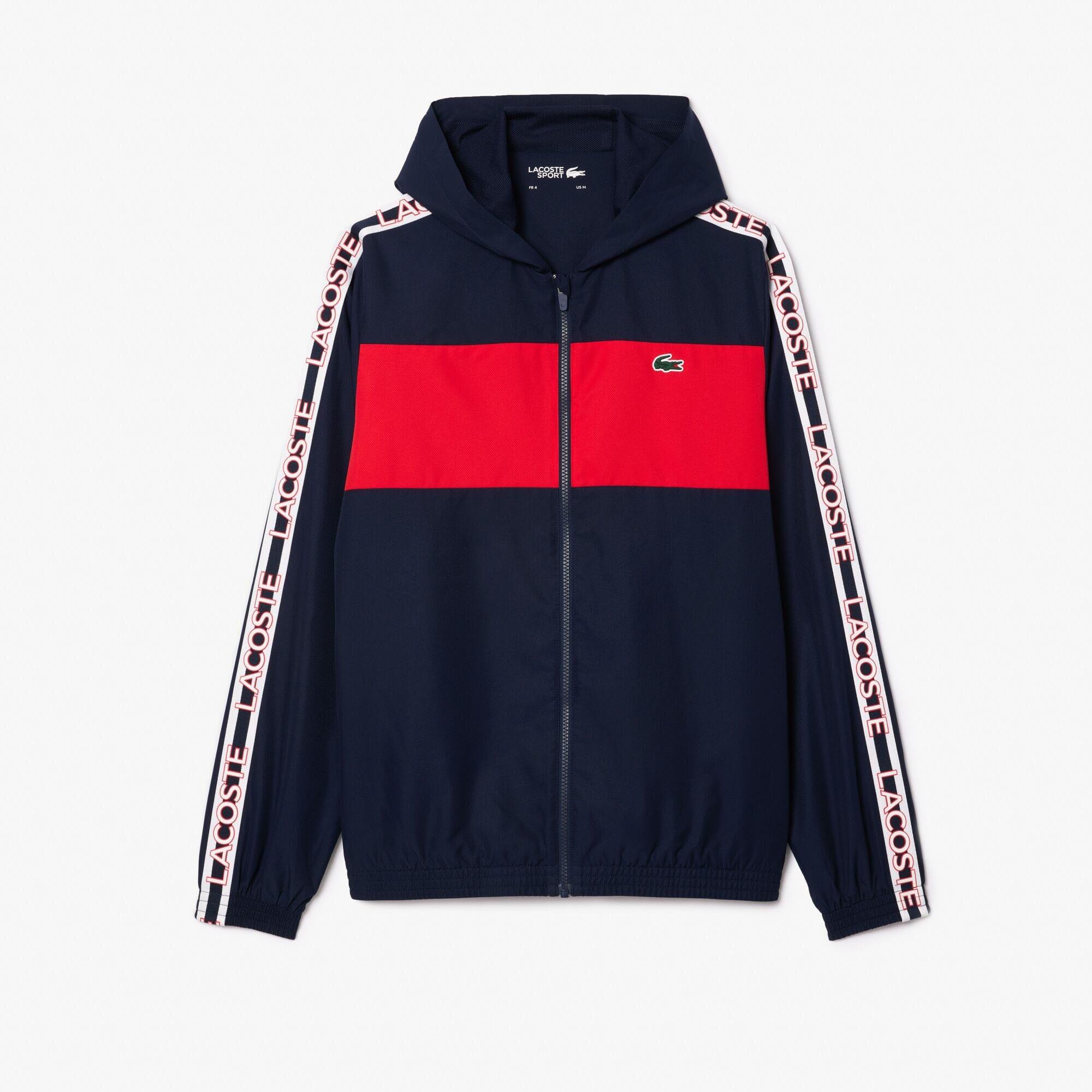 Lacoste Men's Colour Block Logo Stripe Tennis Jacket - Navy - XS
