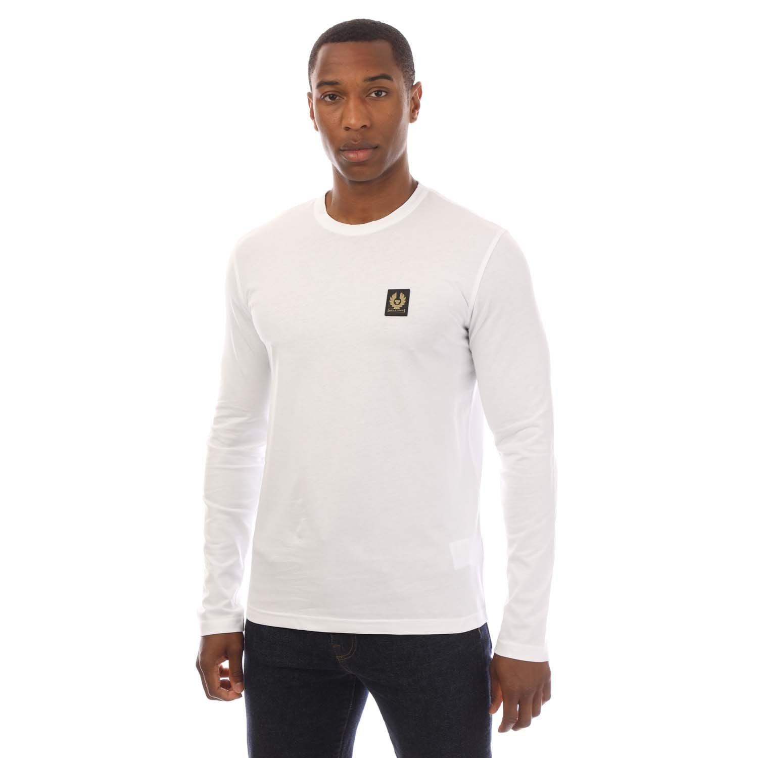 White - Belstaff - Cotton Jersey Long Sleeve T-Shirt - 1