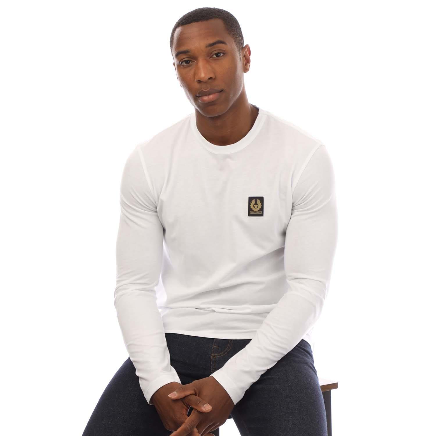 White - Belstaff - Cotton Jersey Long Sleeve T-Shirt - 4