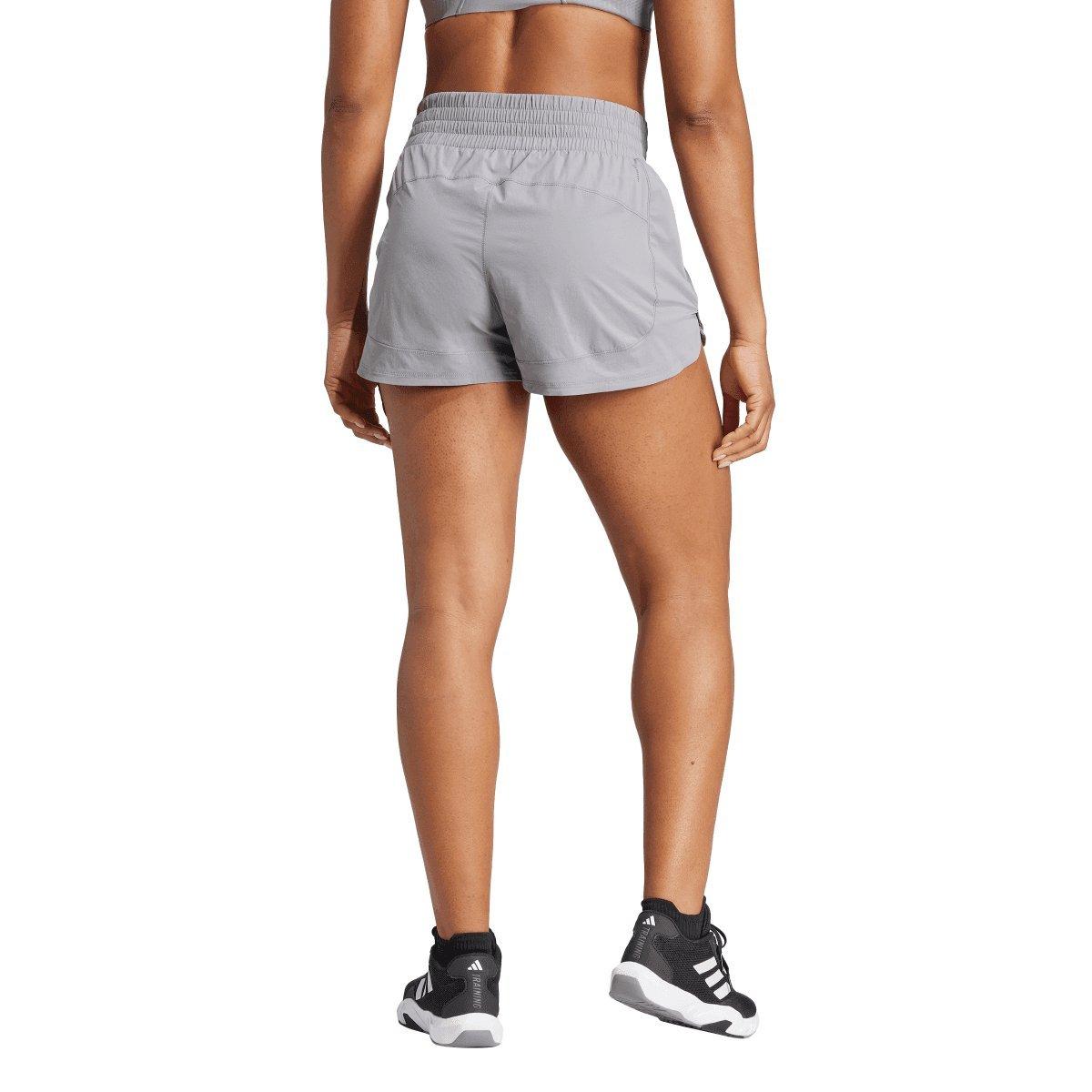 Grises - adidas - Pacer Stretch-Woven Zipper Pocket Lux Shorts - 3