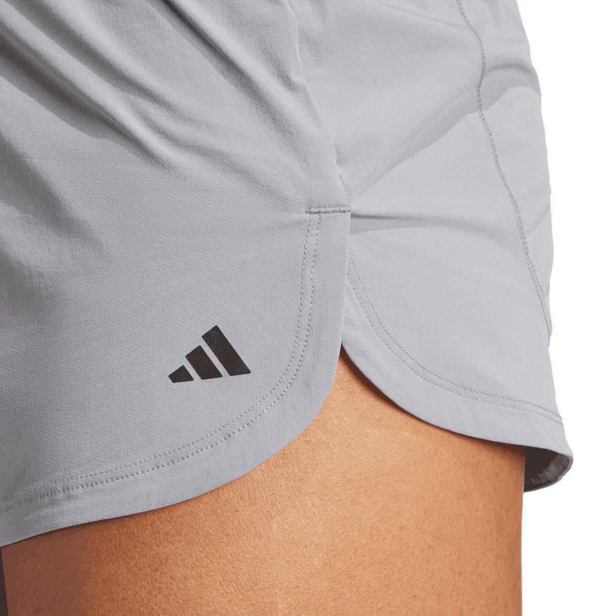 Grises - adidas - Pacer Stretch-Woven Zipper Pocket Lux Shorts - 5