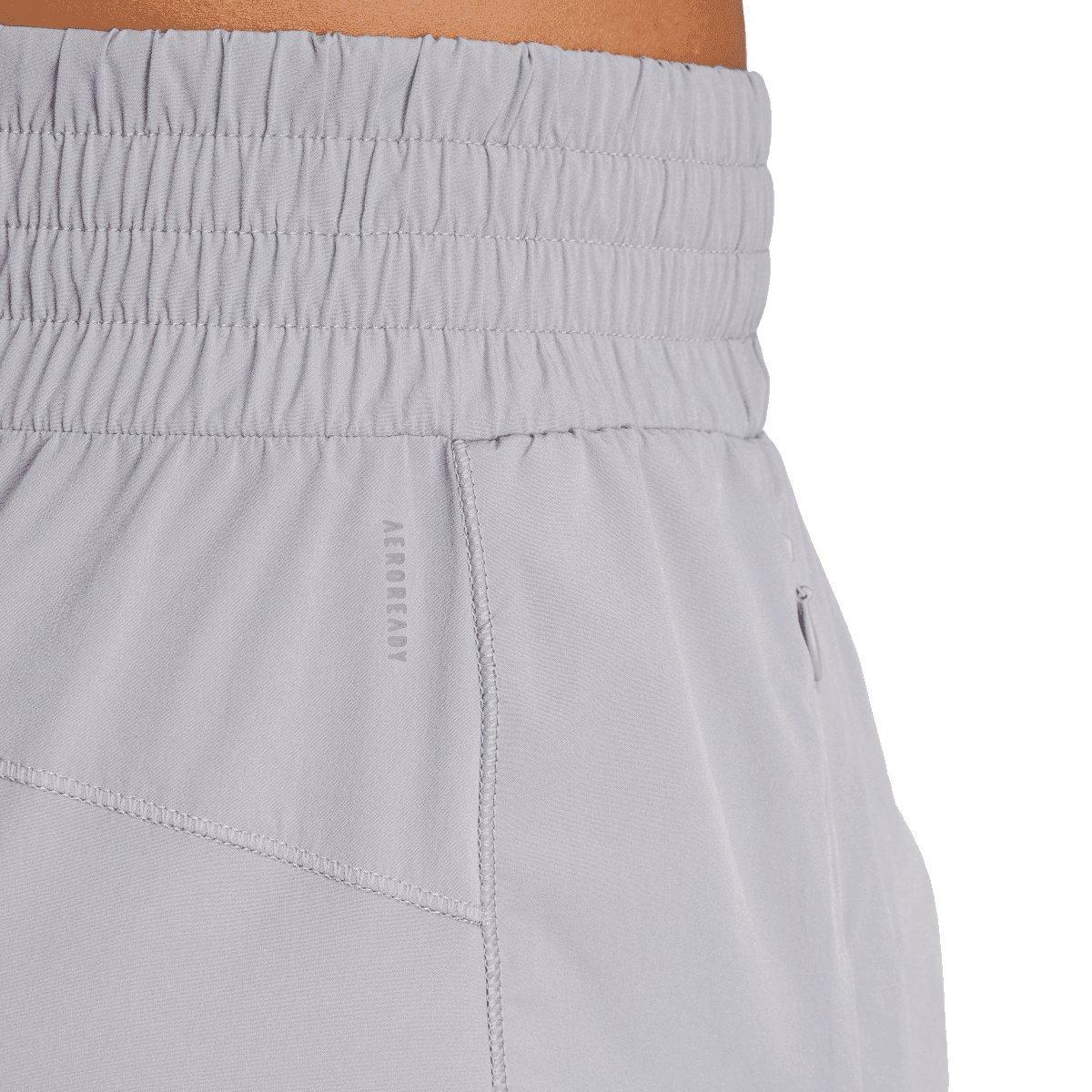 Grises - adidas - Pacer Stretch-Woven Zipper Pocket Lux Shorts - 6
