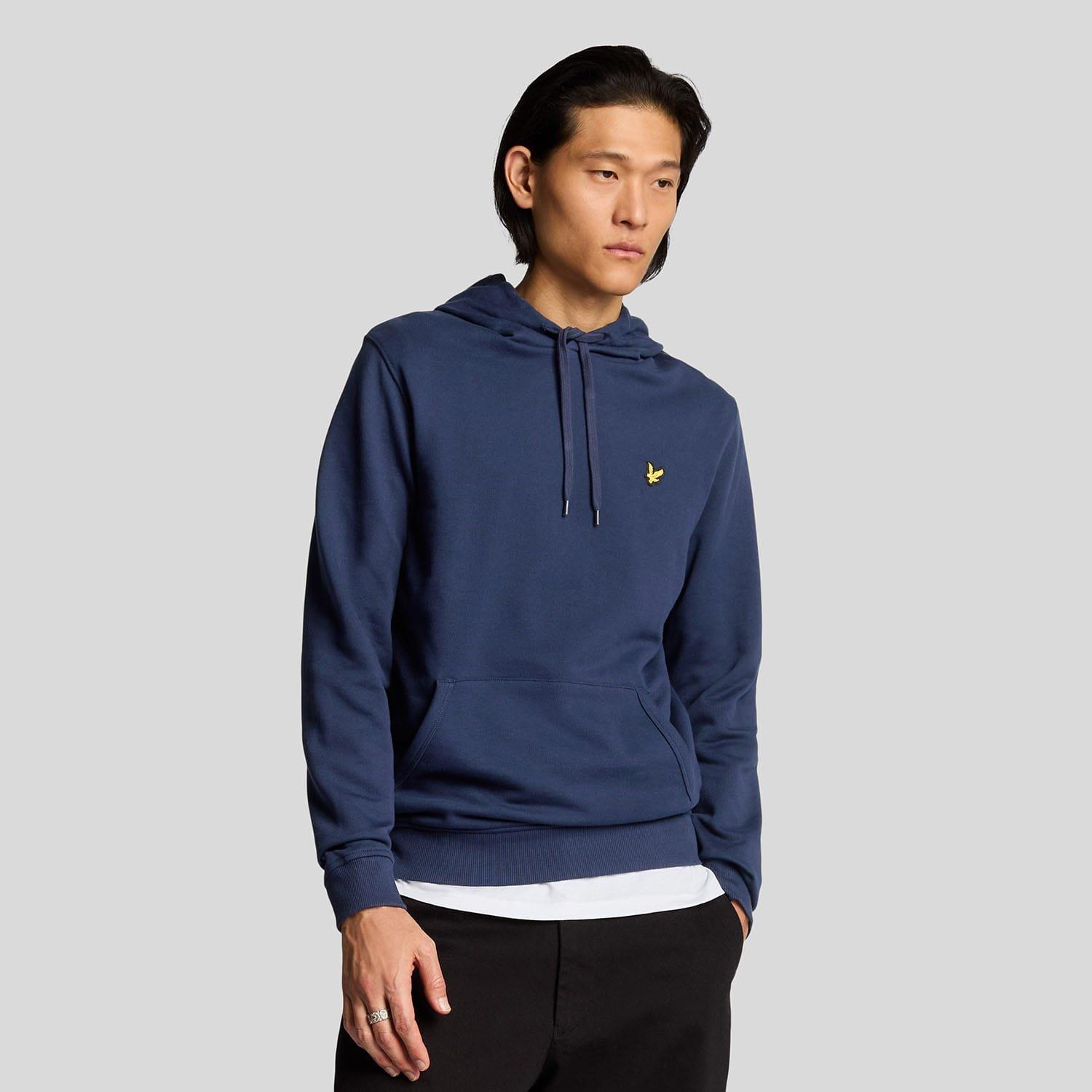 Navy - Lyle and Scott - Eagle Head Pullover Hoodie - 1