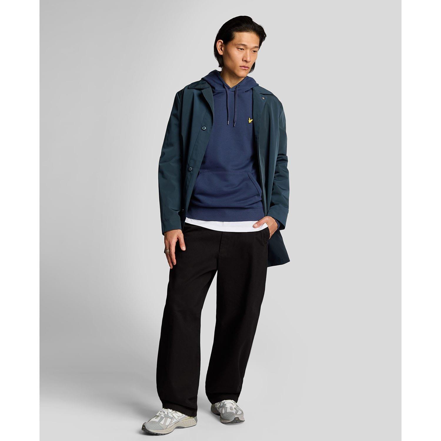 Navy - Lyle and Scott - Eagle Head Pullover Hoodie - 2