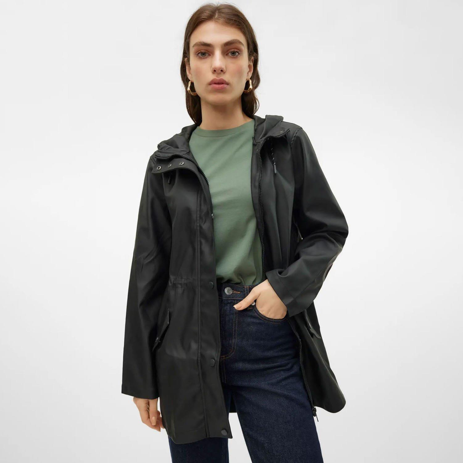 Black - Vero Moda - Malou Raincoat - 6