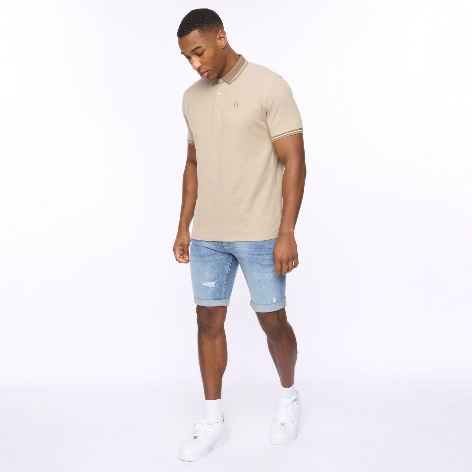 Blue - Crosshatch - Riptrey Scratch Detail Denim Shorts - 3