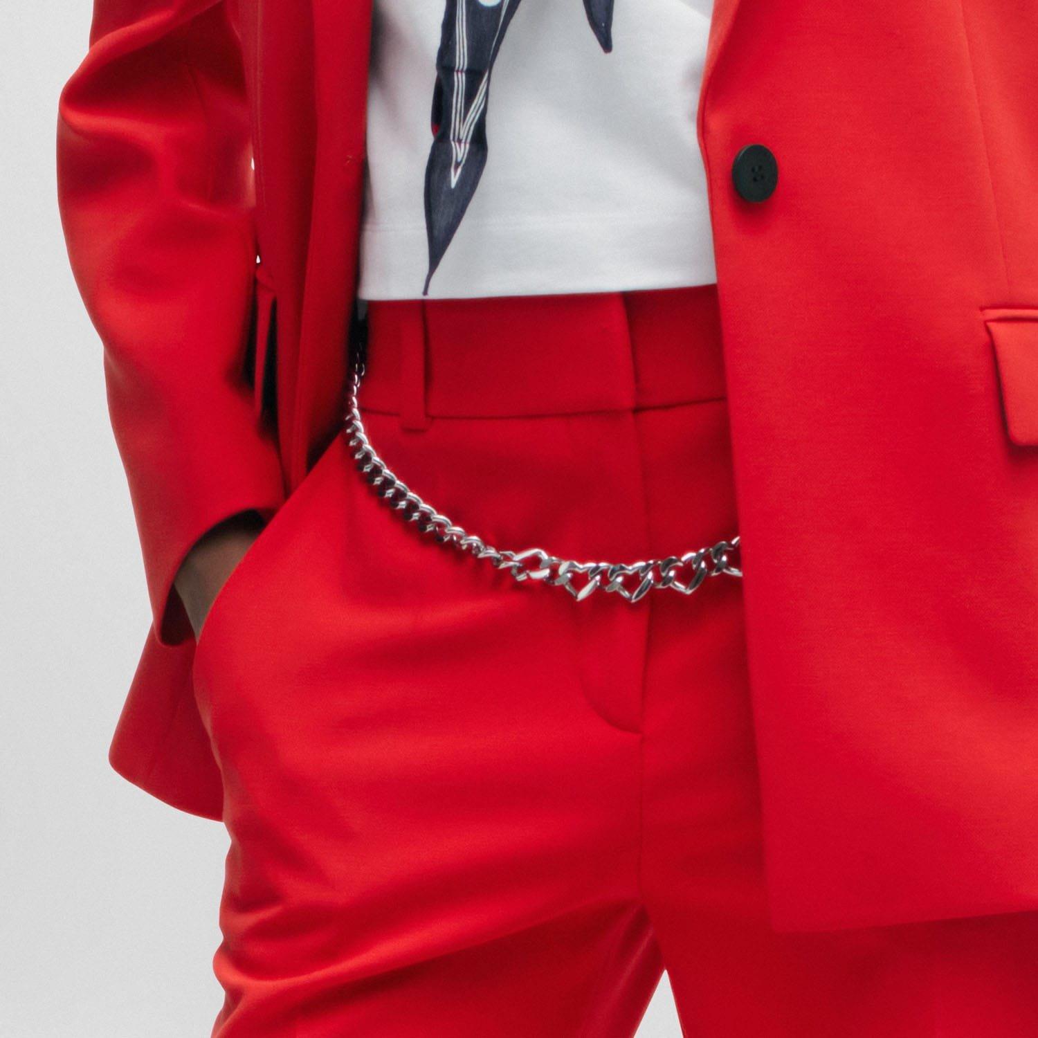 Red - Hugo - Hovani Regular-Fit Trousers - 3