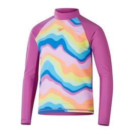 Speedo Long Sleeve Printed Rash Top