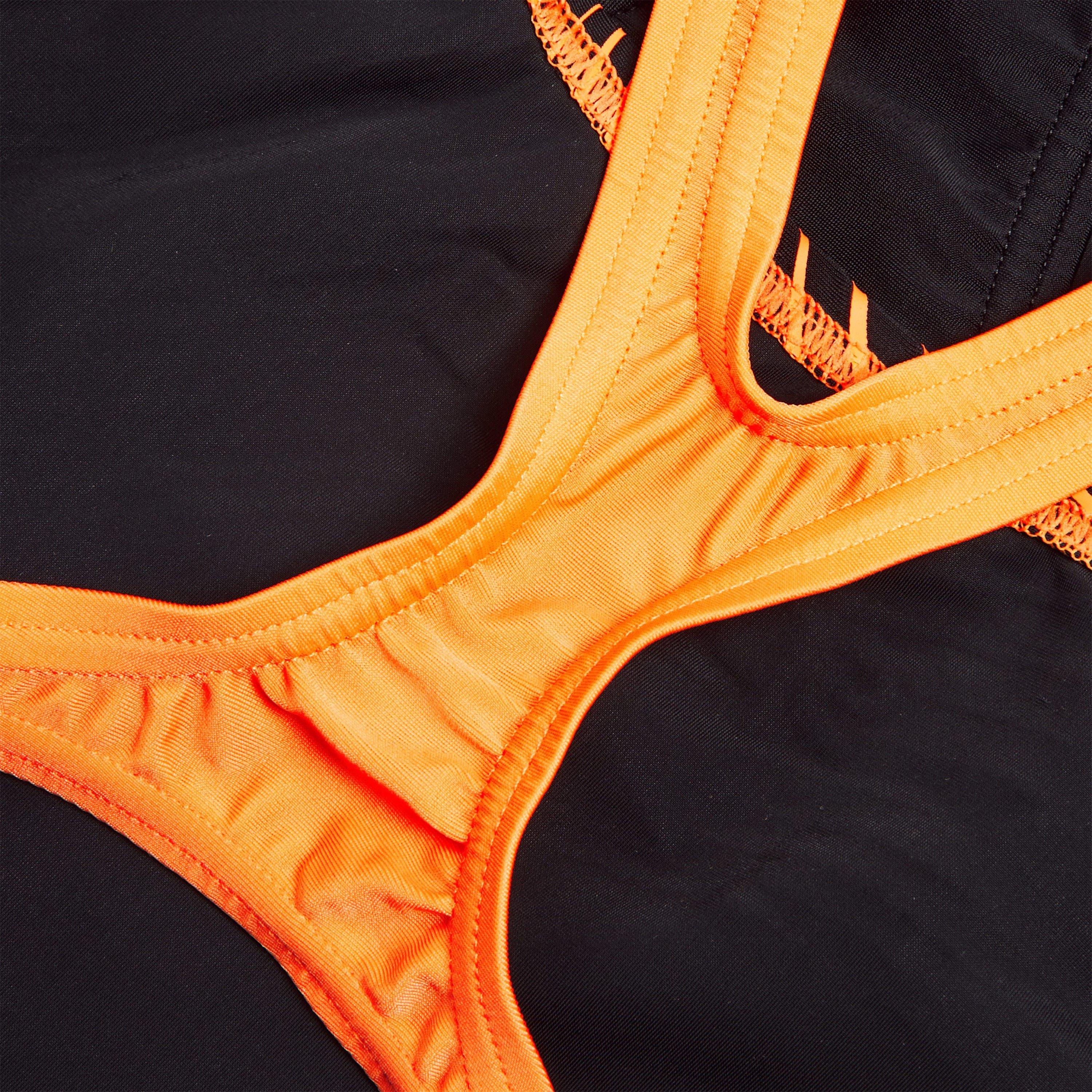 Black Orange - Speedo - Medley Logo Medalist 1 Piece Swimsuit - 4