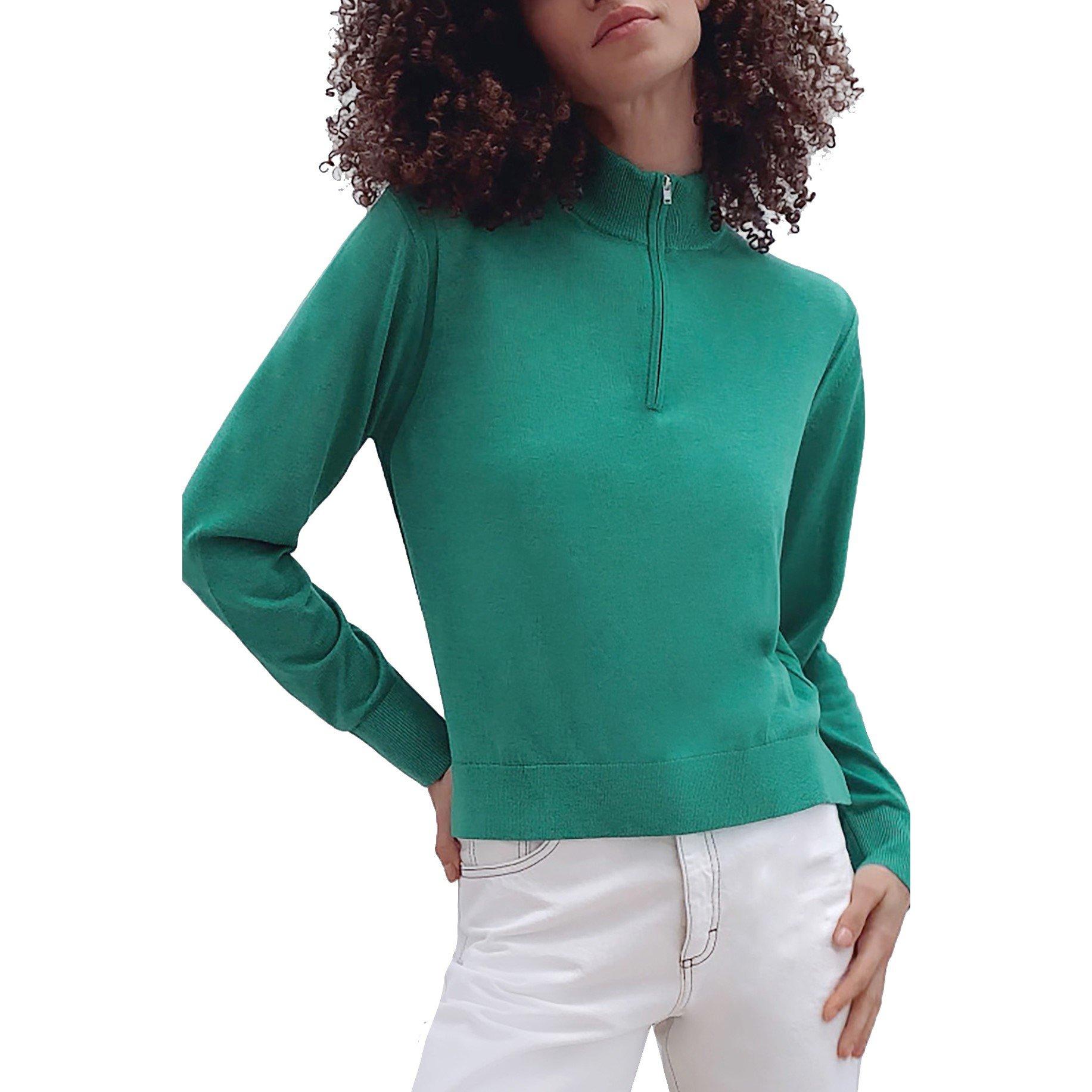 Palm Green - French Connection - Loxi Half ZipJumper - 4