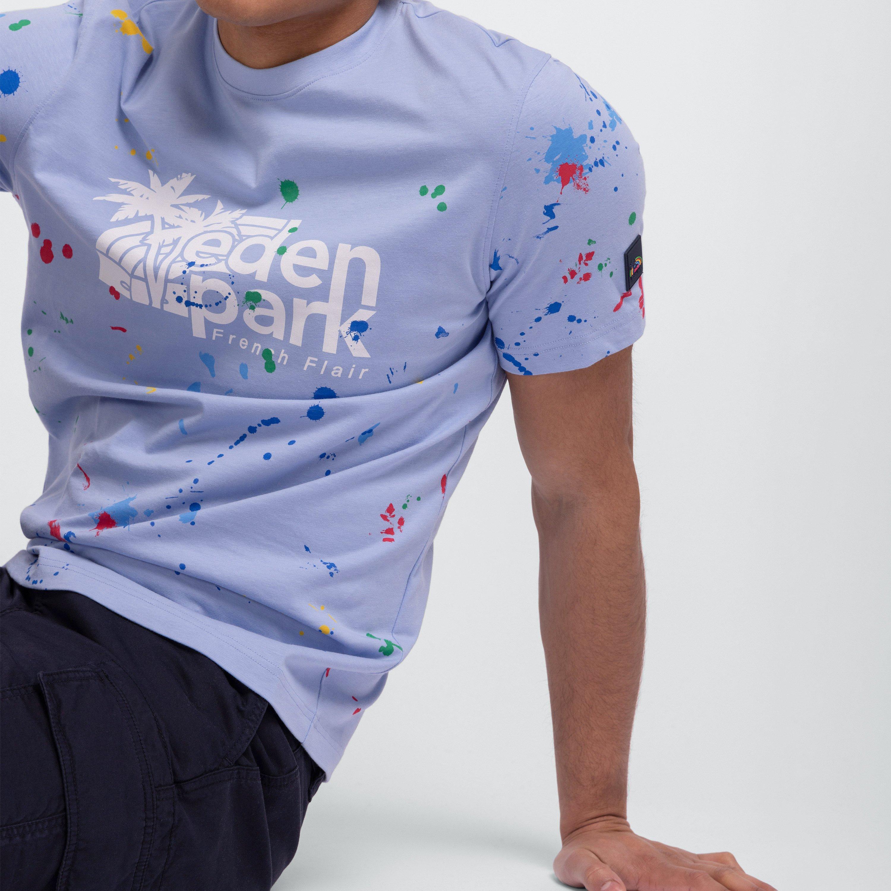 Blc18 - Eden Park - blue shortsleeved Tshirt paint splash - 3