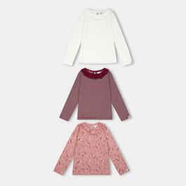Lilly and Sid & Sid Multicoloured Fairy Stripe Print And Plain Top - 3 Pack