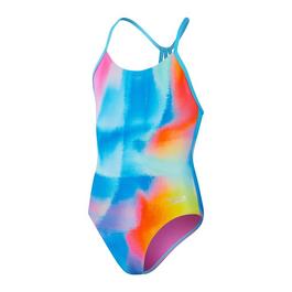 Speedo Lane Line Back 1 Piece Swimsuit