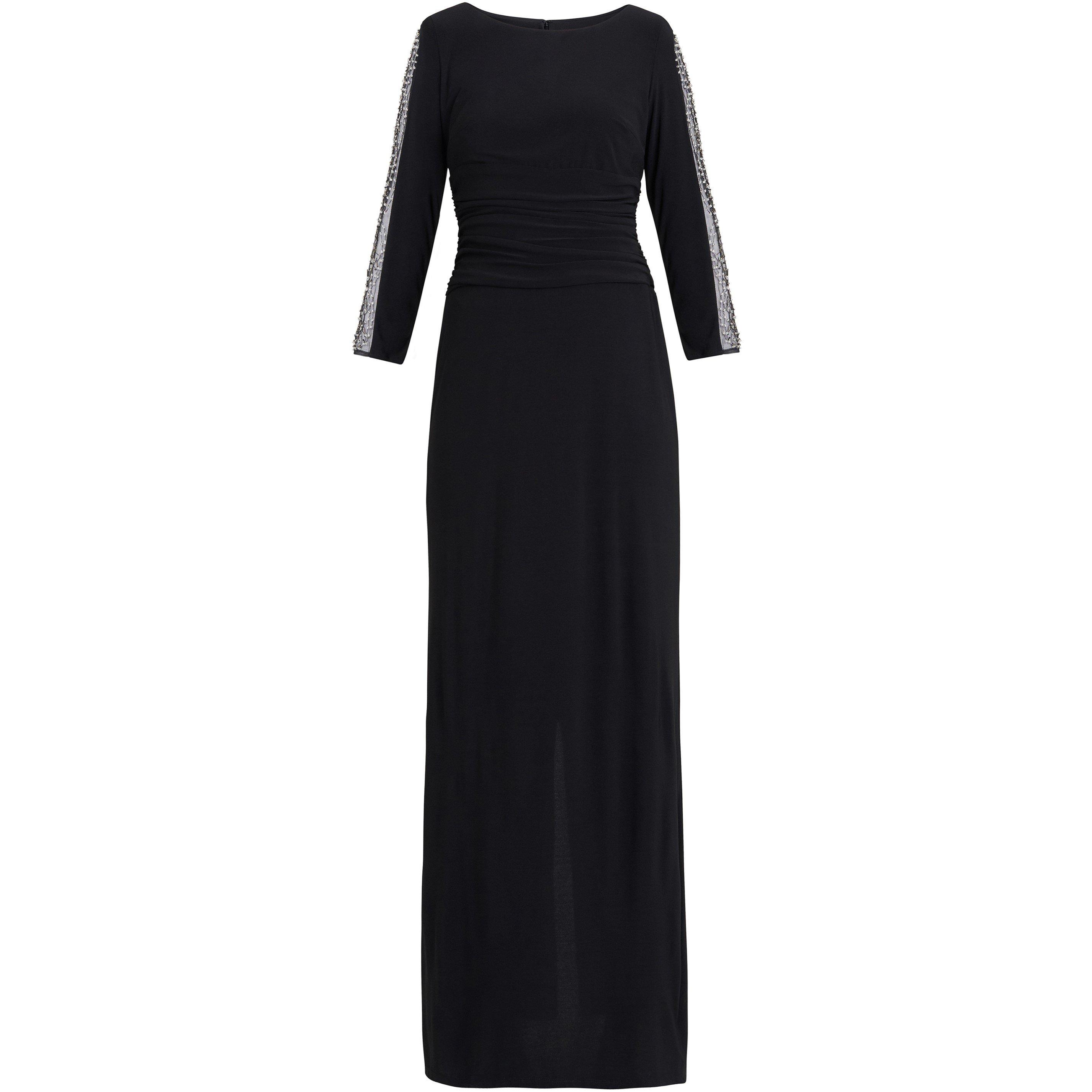 Black - Gina Bacconi - Hollie Maxi Dress with Embellishe Sleeve - 4