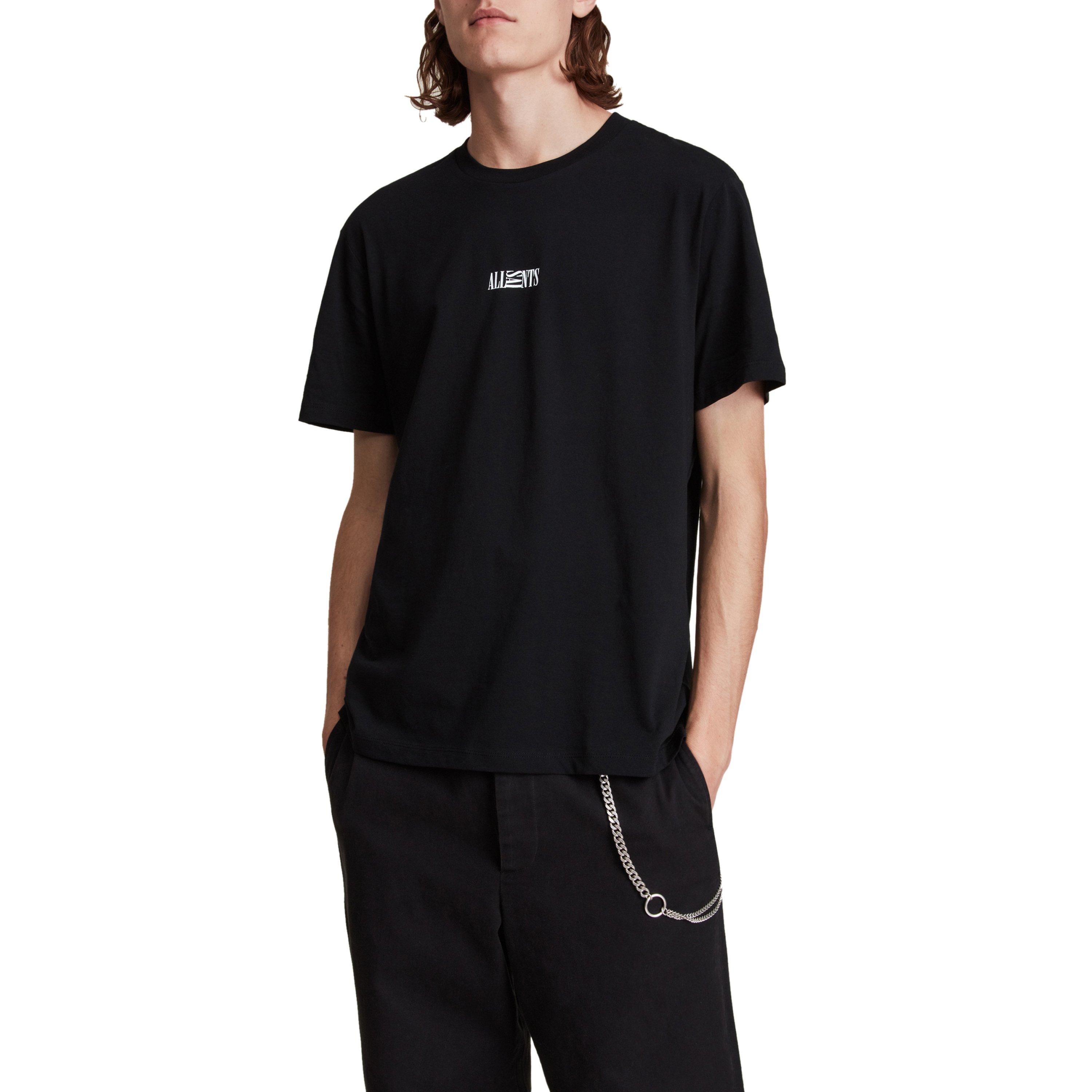 Jet Black - AllSaints - Opposition Short Sleeve Crew - 2