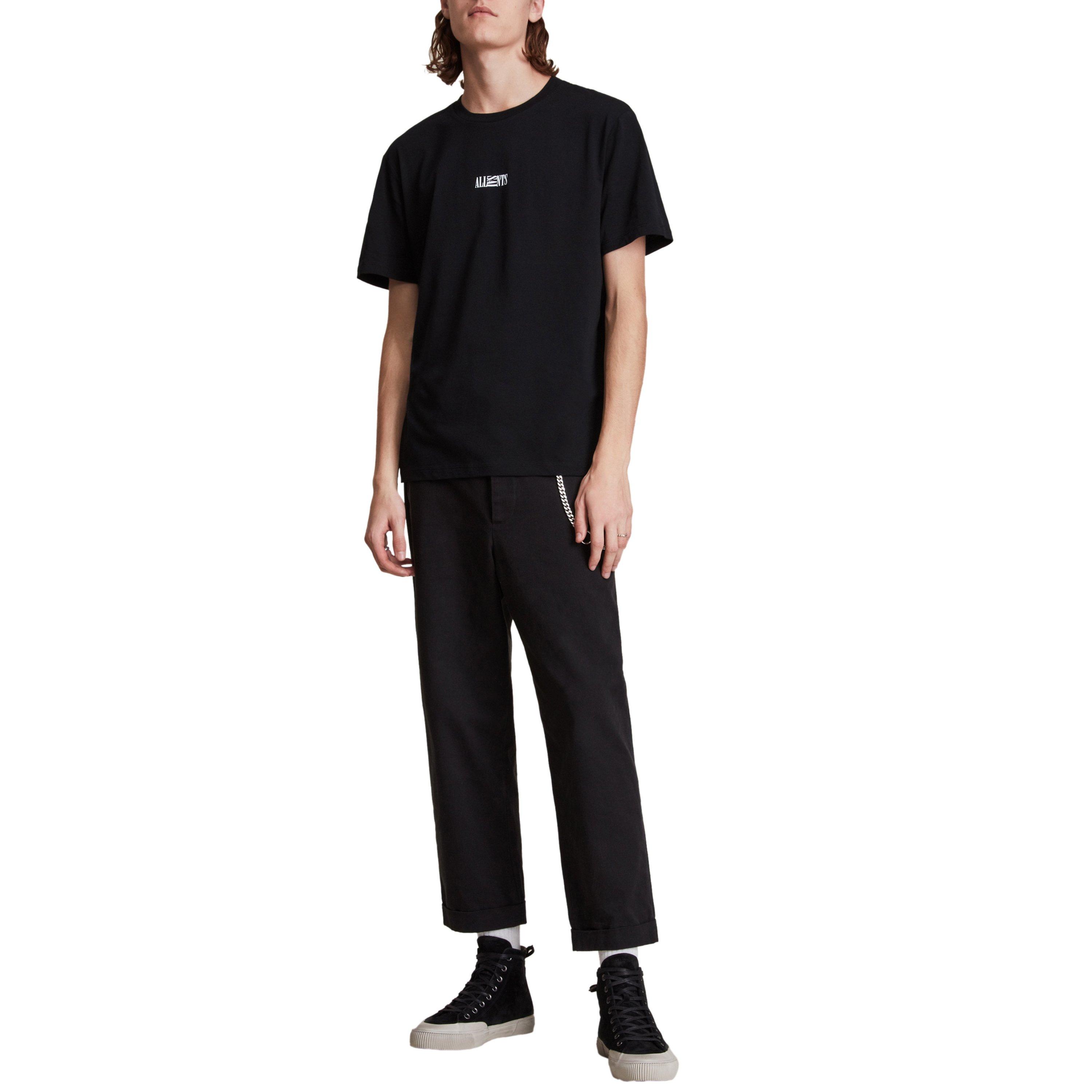 Jet Black - AllSaints - Opposition Short Sleeve Crew - 3