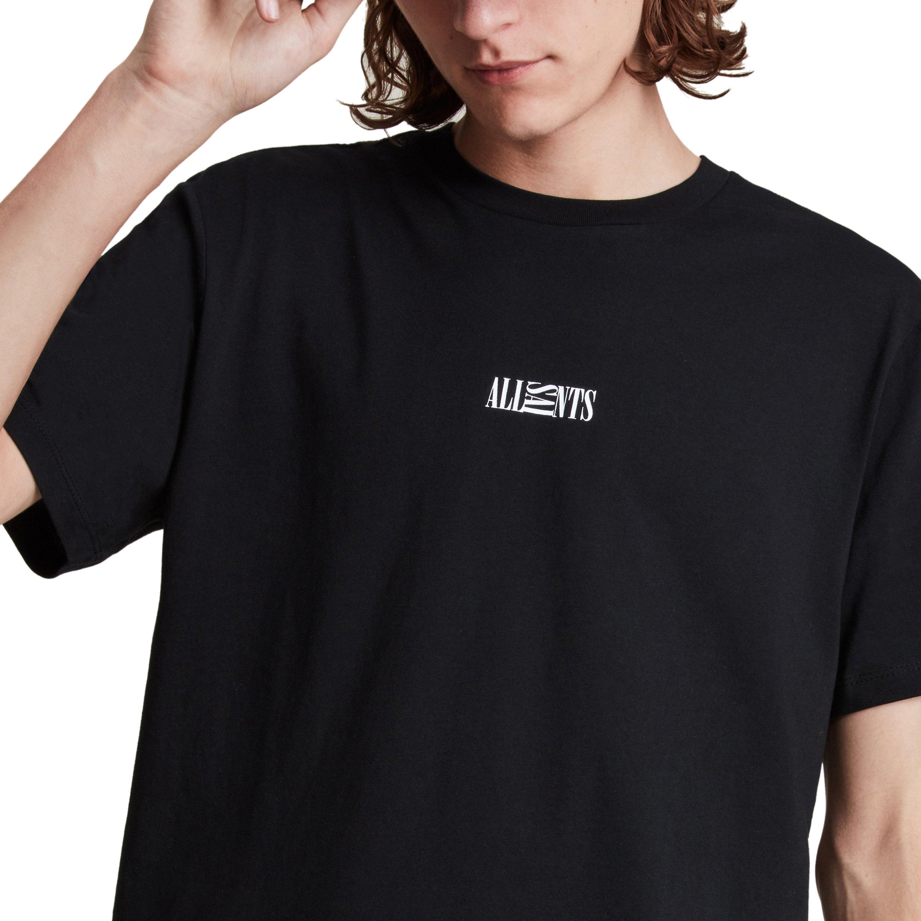Jet Black - AllSaints - Opposition Short Sleeve Crew - 5