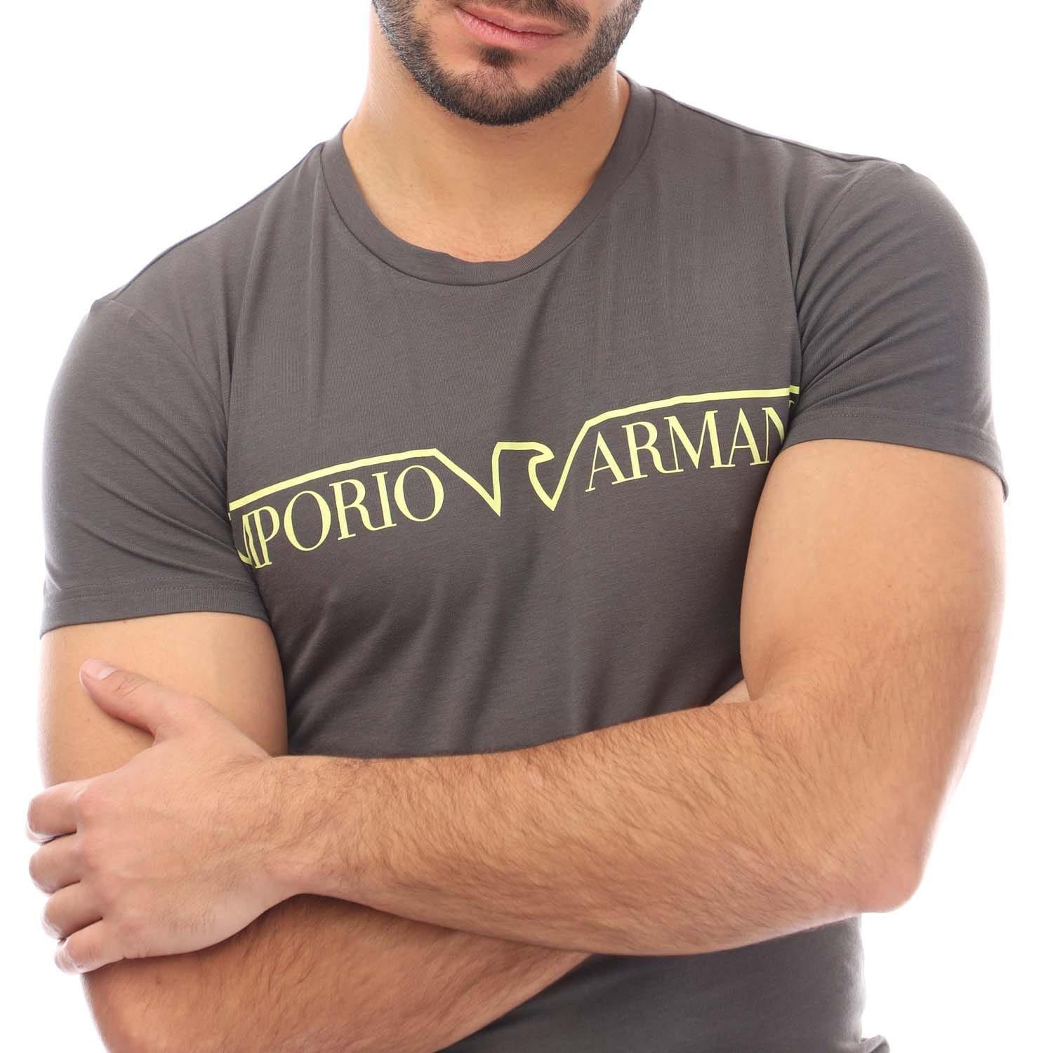 Grey - Emporio Armani - Crewneck T-Shirt - 2