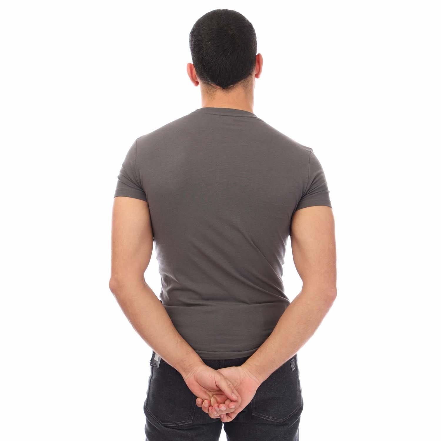 Grey - Emporio Armani - Crewneck T-Shirt - 3