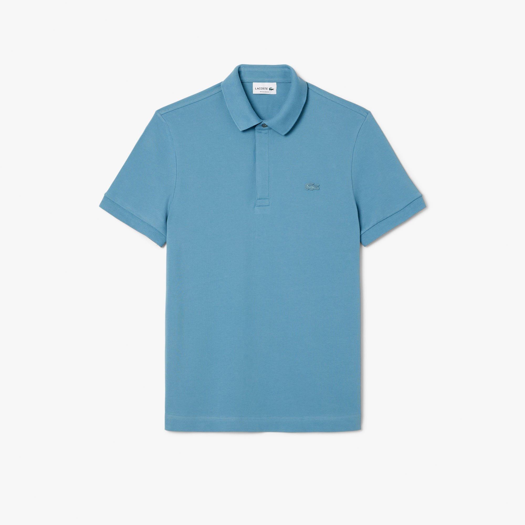 Blue - Lacoste - Regular Fit Paris Stretch Piqu¿ Polo Shirt - 1