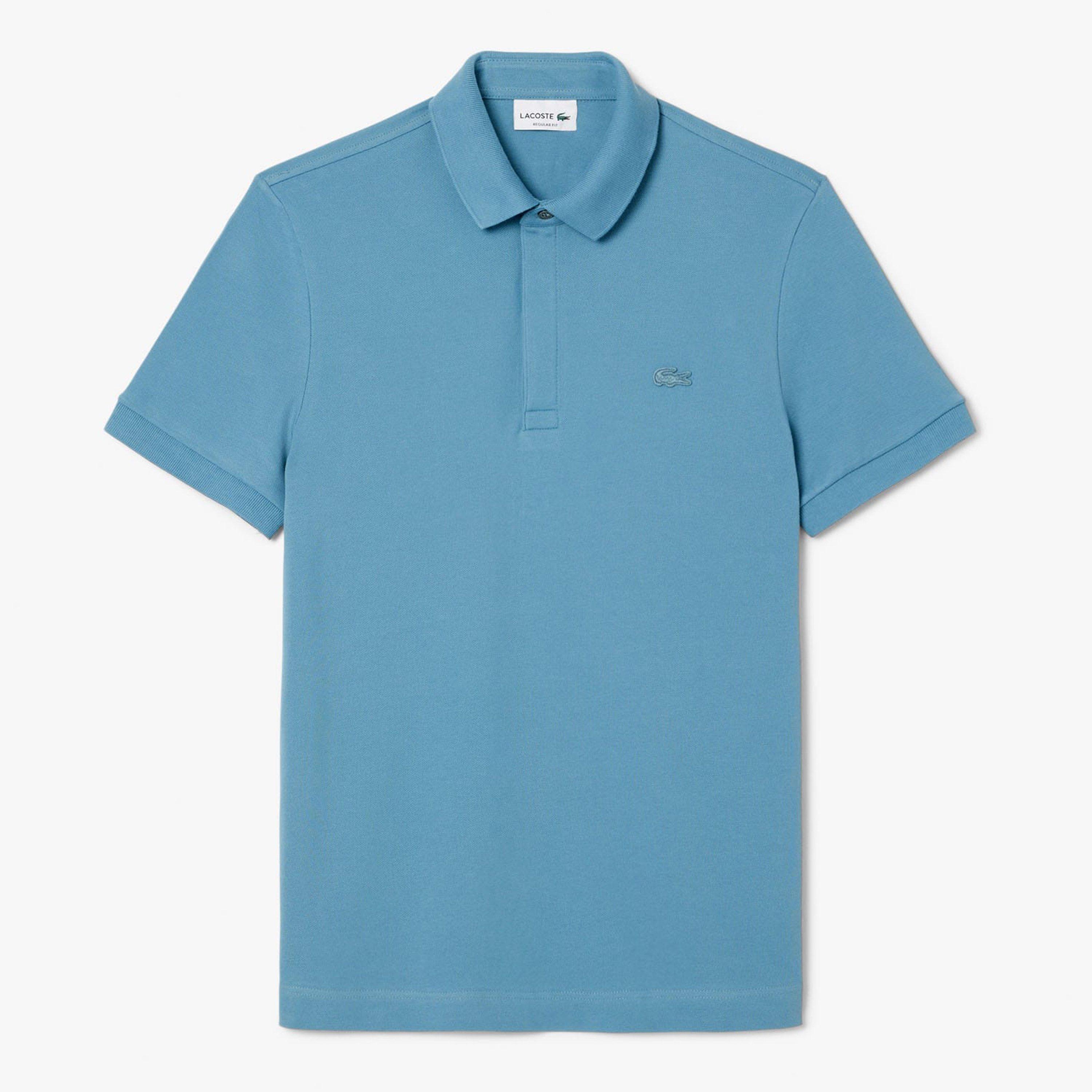 Blue - Lacoste - Regular Fit Paris Stretch Piqu¿ Polo Shirt - 1